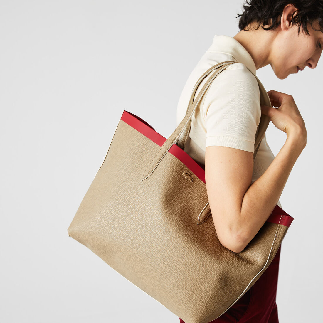 حقيبة يد كبيرة قنب بمحفظة قابل للإزالة بسحّاب مجموعة Anna للنساء