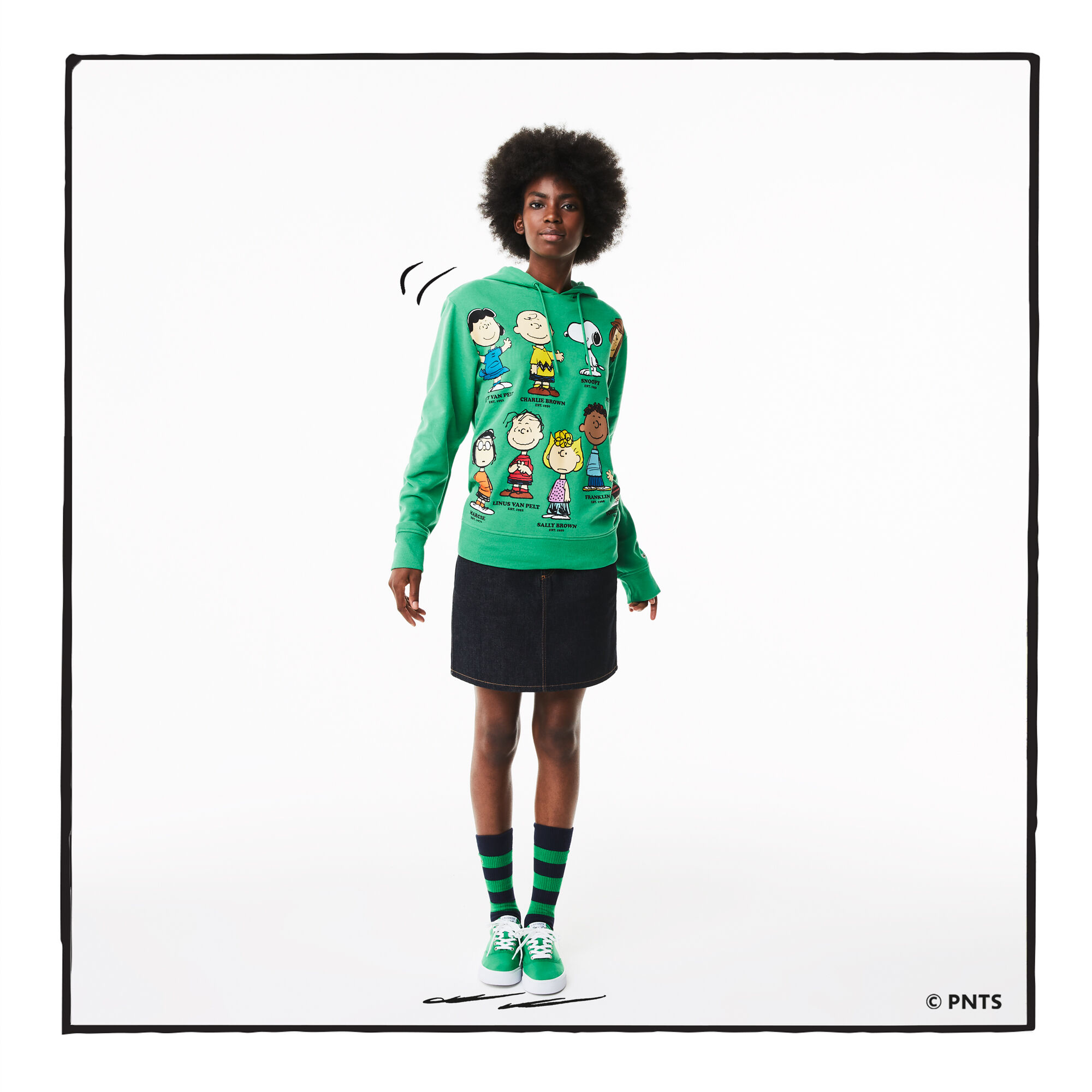 Unisex Lacoste x Peanuts Hooded Organic Cotton Sweatshirt, Multi Unisex Lacoste x Peanuts Hooded Organic Cotton Sweatshirt, Multi