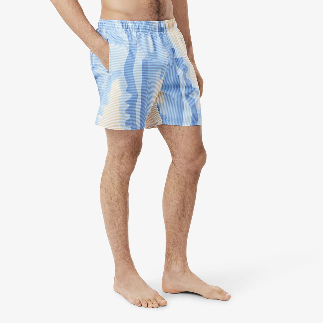 Mid Length Striped Swim Trunks Mid Length Striped Swim Trunks