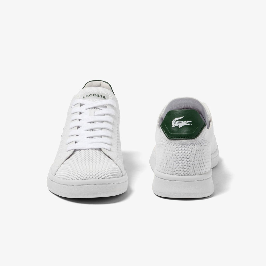 Women's Lacoste Carnaby Pique Textile Heel Pop Trainers Women's Lacoste Carnaby Pique Textile Heel Pop Trainers