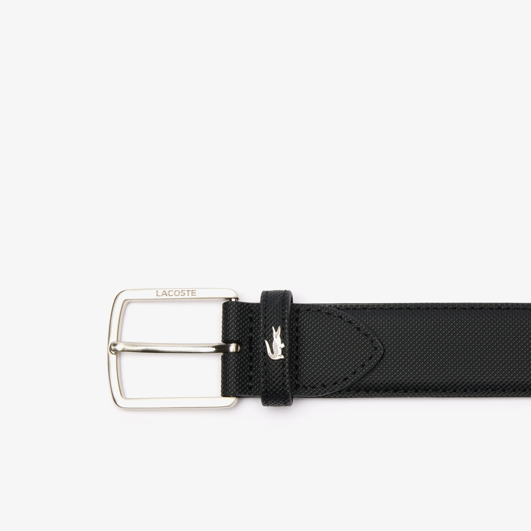 Men's Classic Pique Effect Canvas Belt lacoste men s classic pique effect canvas belt
