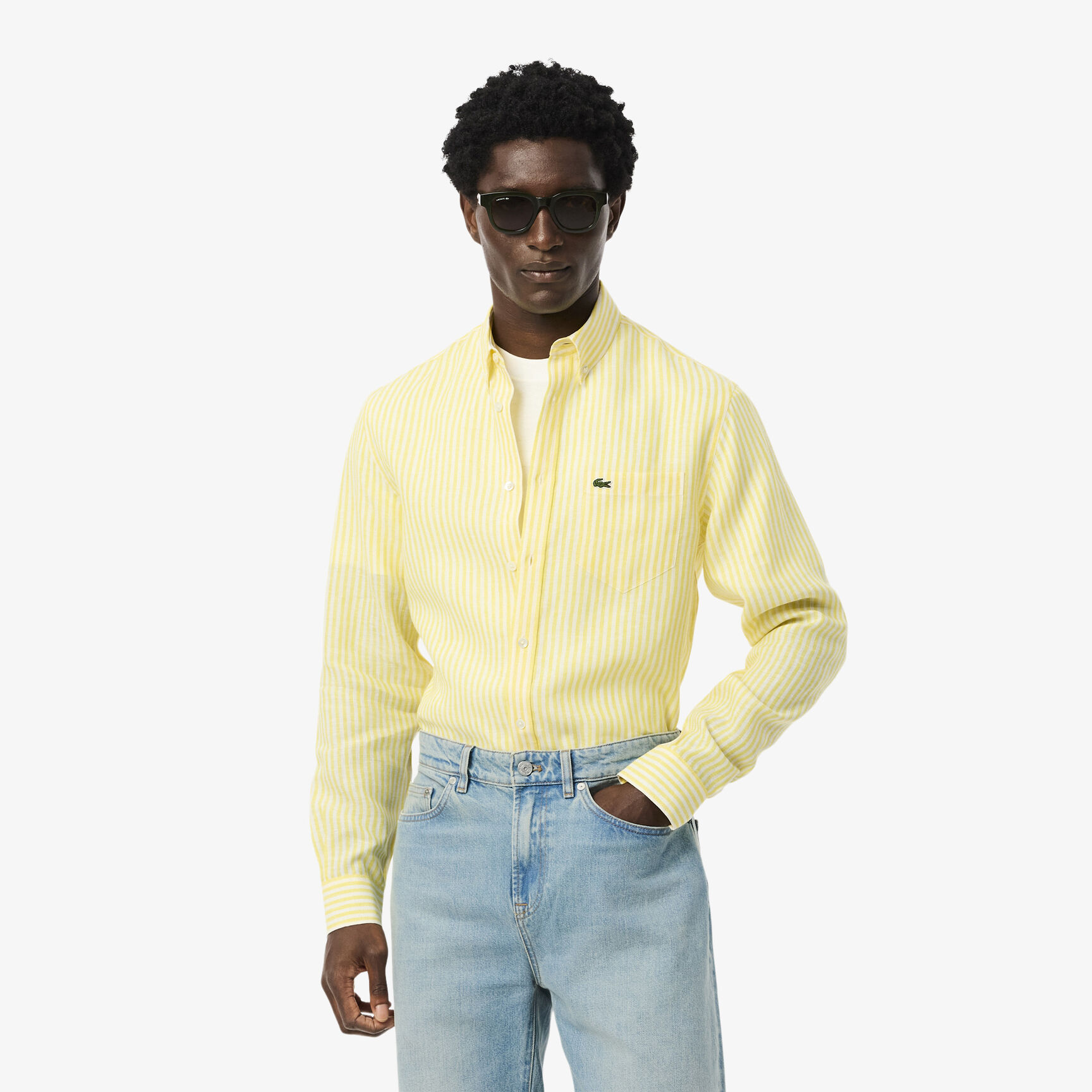 Regular Fit Striped Linen Shirt