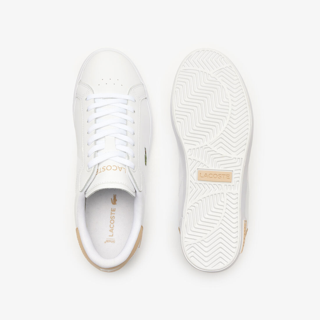 Women's Powercourt Logo Tongue Leather Trainers Women's Powercourt Logo Tongue Leather Trainers