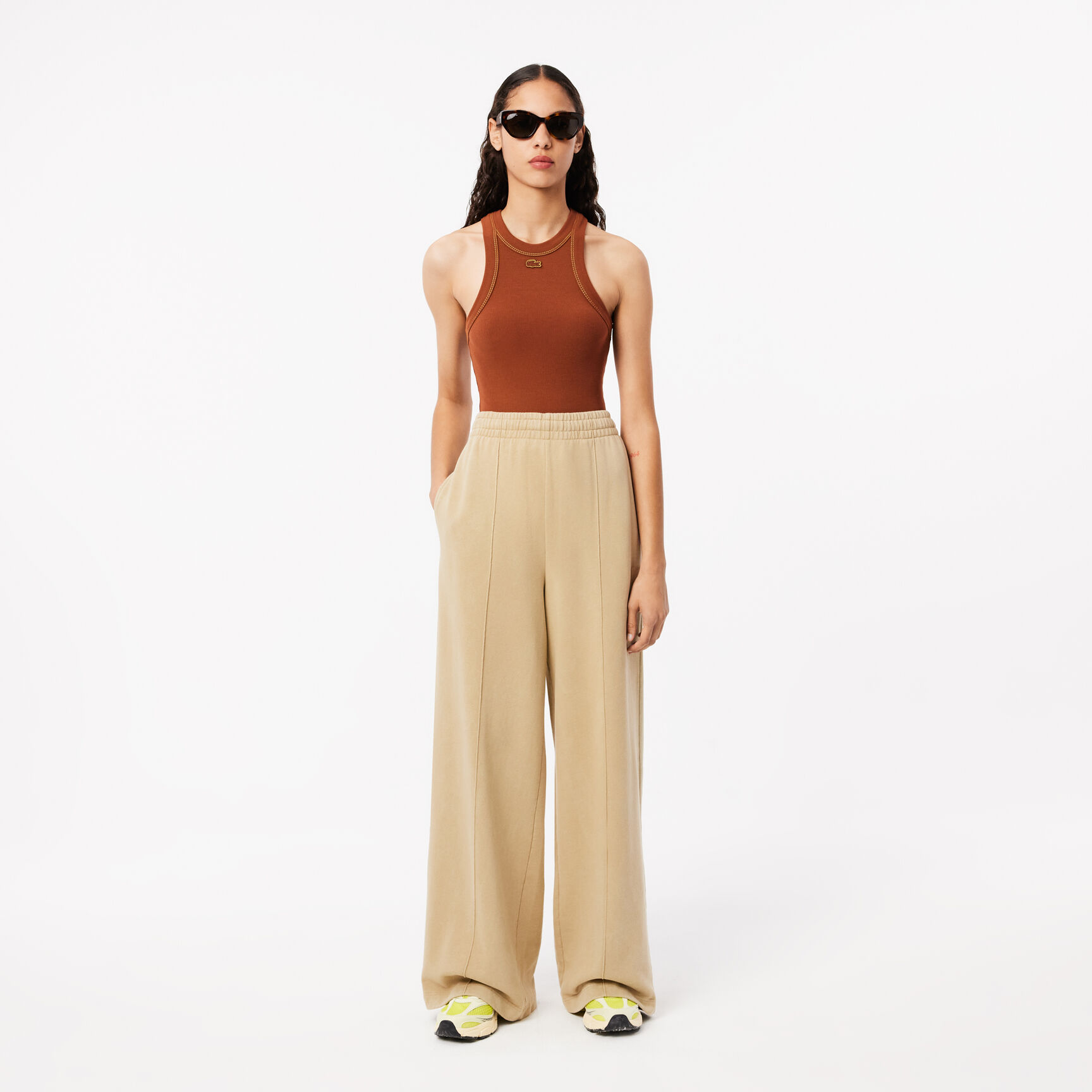 Wide Leg Badge Track Pants