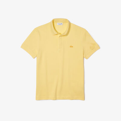 تيشيرت بولو قطن بيكيه مطاطي بقصة عادية للرجال مجموعة Lacoste Paris