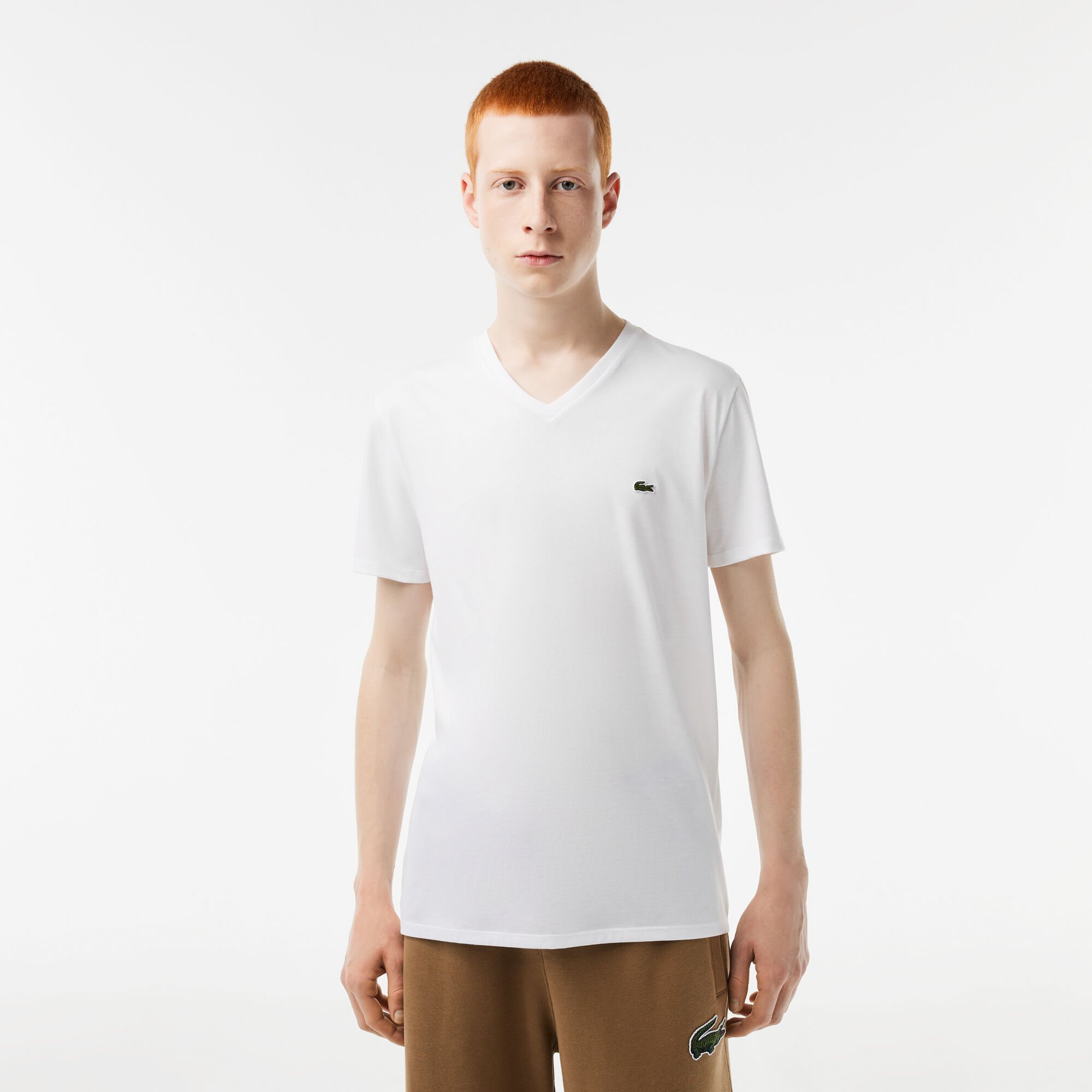 Men's V-neck Pima Cotton Jersey T-shirt Men's V-neck Pima Cotton Jersey T-shirt