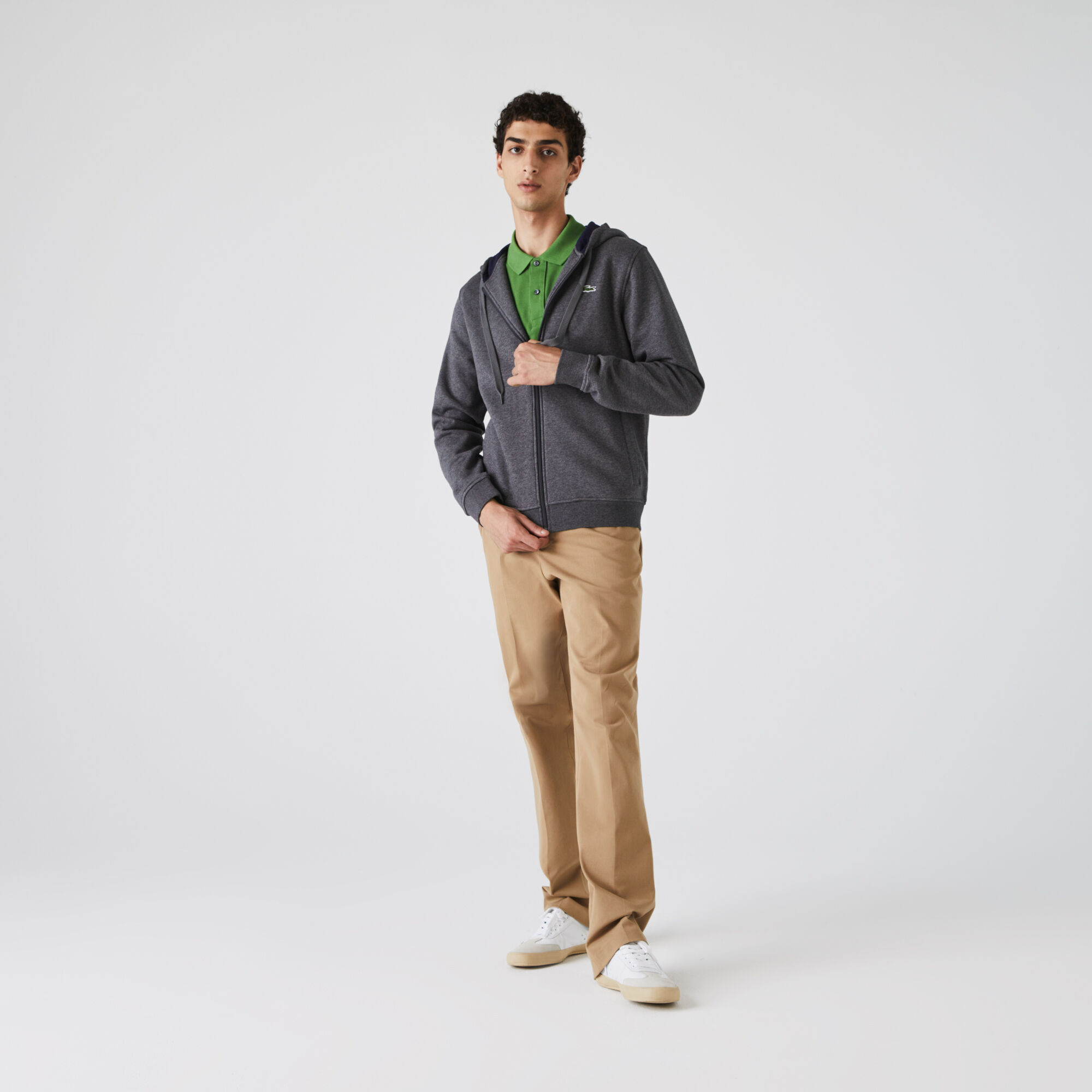 Men's Lacoste SPORT Tennis hooded zippered sweatshirt in fleece Men's Lacoste SPORT Tennis hooded zippered sweatshirt in fleece
