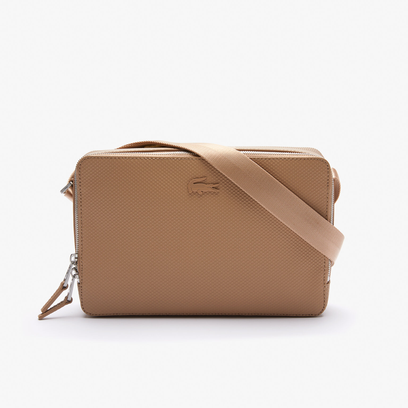 Unisex Chantaco Matte Stitched Leather Zippered Crossbody Bag Unisex Chantaco Matte Stitched Leather Zippered Crossbody Bag