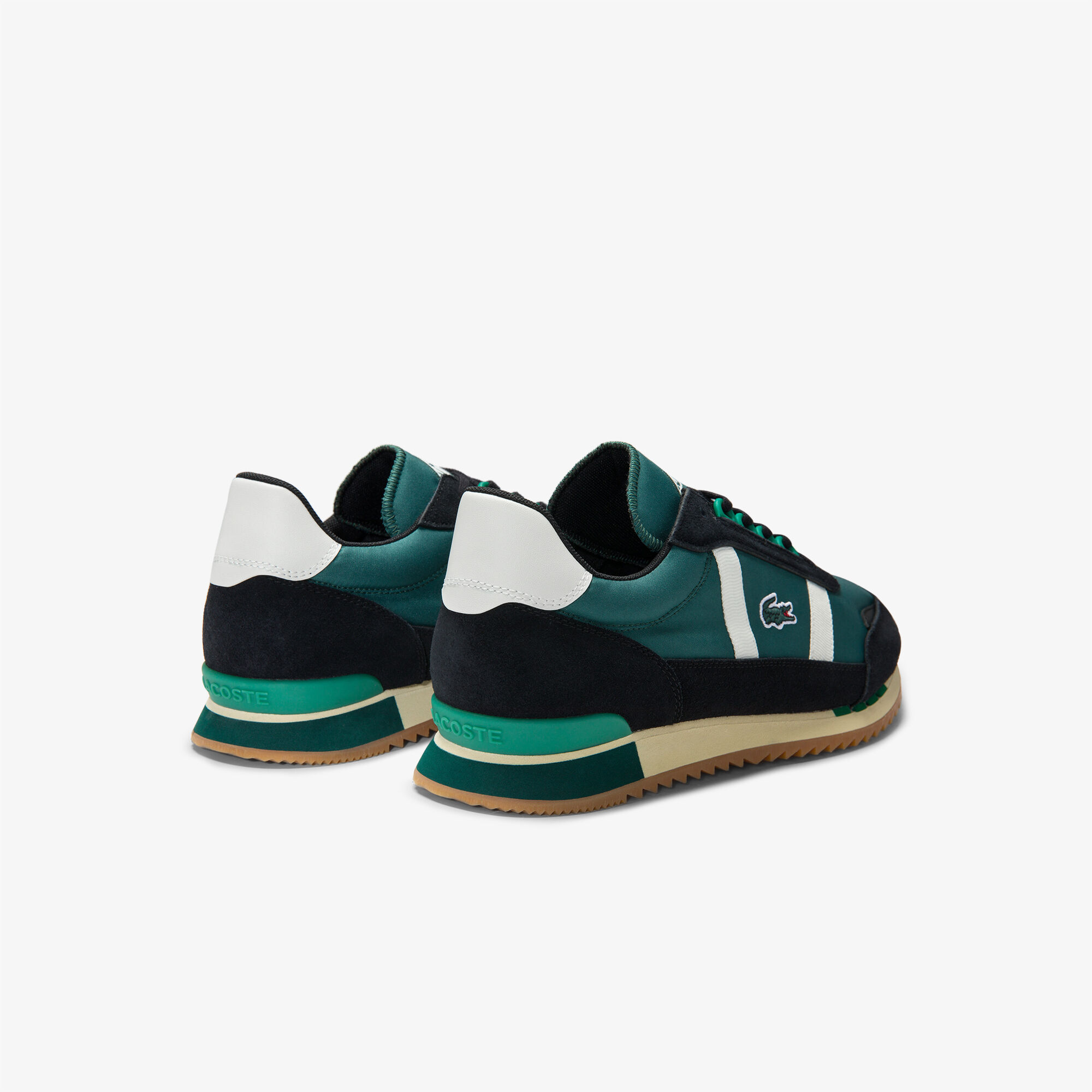 Buy Men s Partner Retro Textile and Suede Trainers Lacoste EG