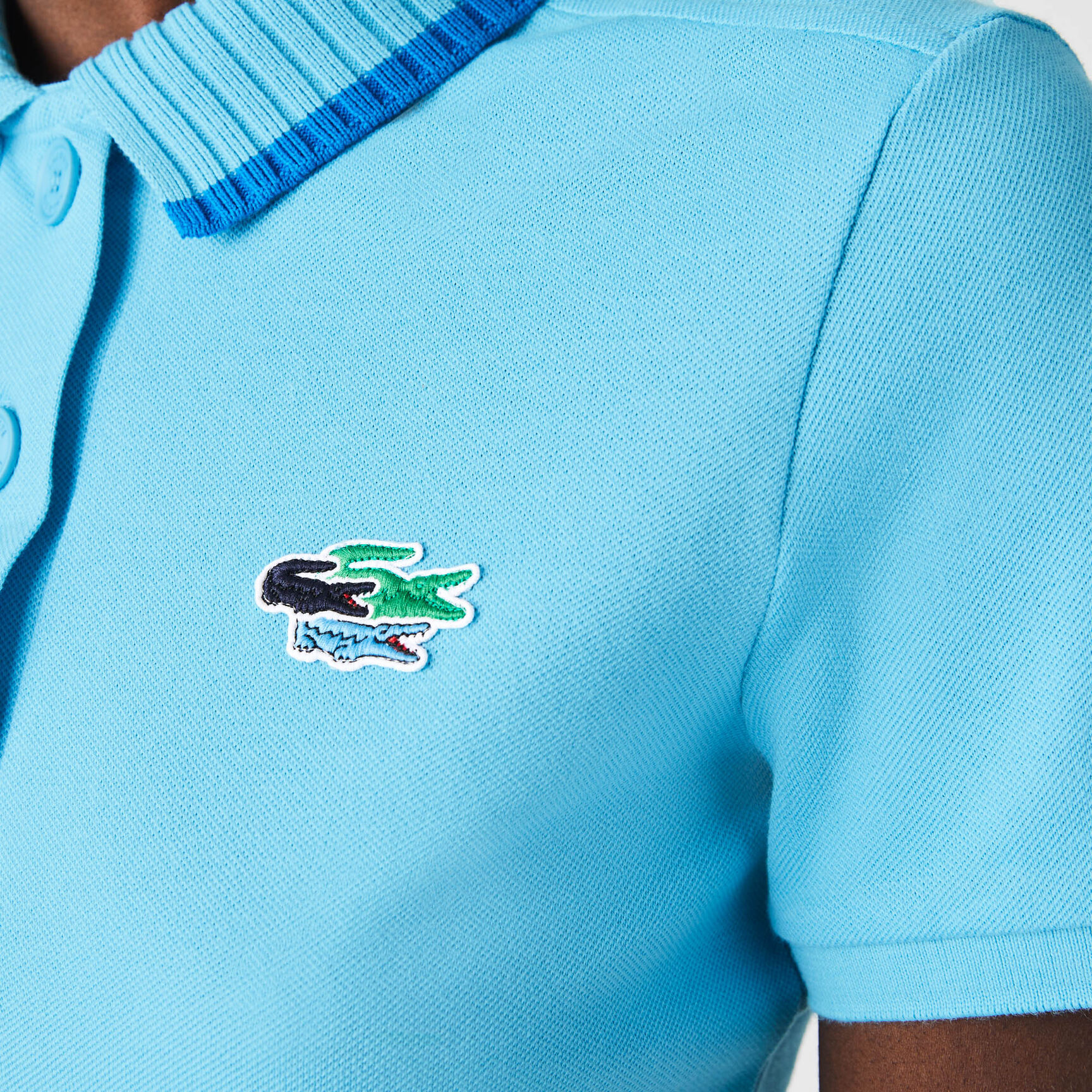 Women&rsquo;s Lacoste Slim Fit Crocodiles Organic Cotton Piqu&eacute; Polo