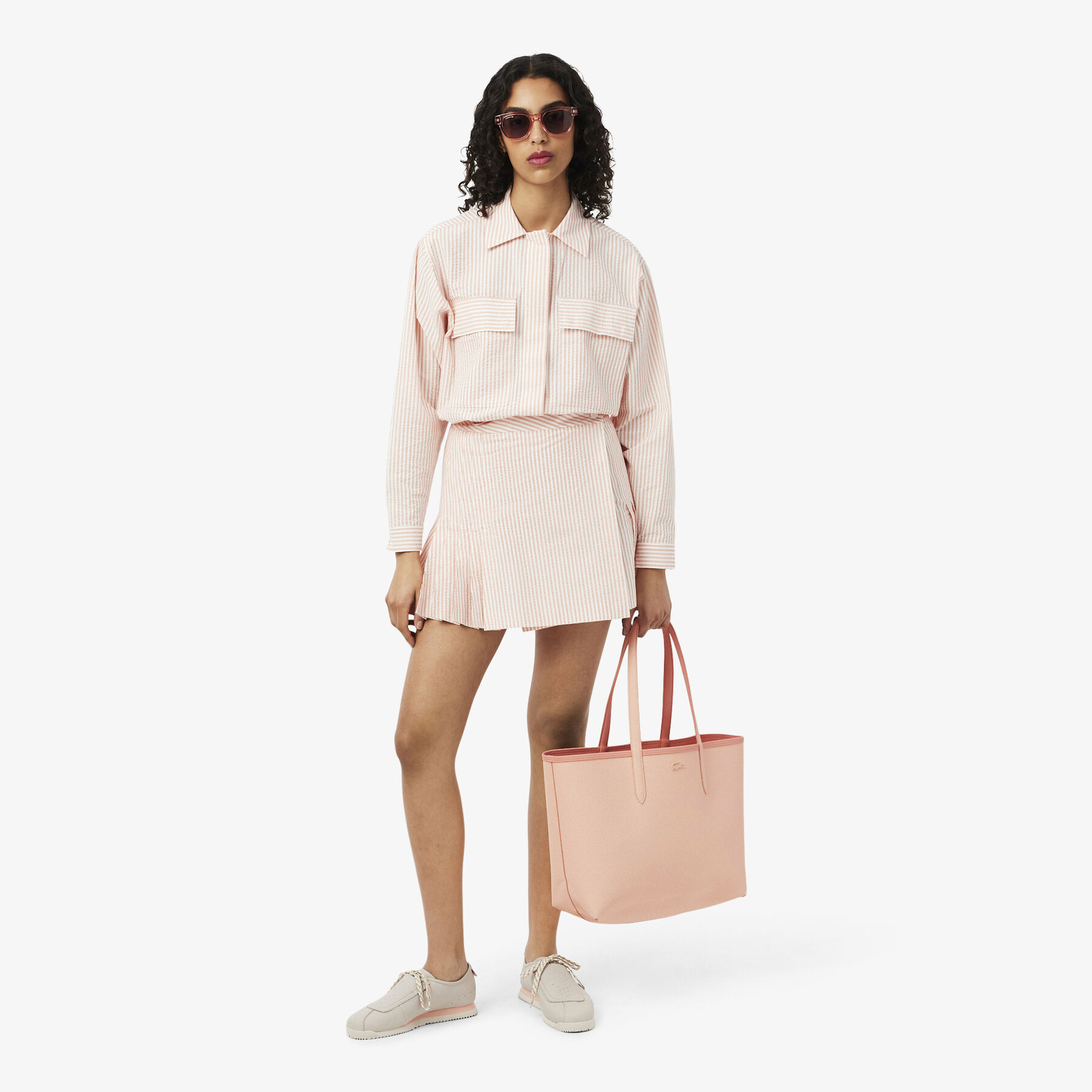lacoste anna reversible tote with pouch