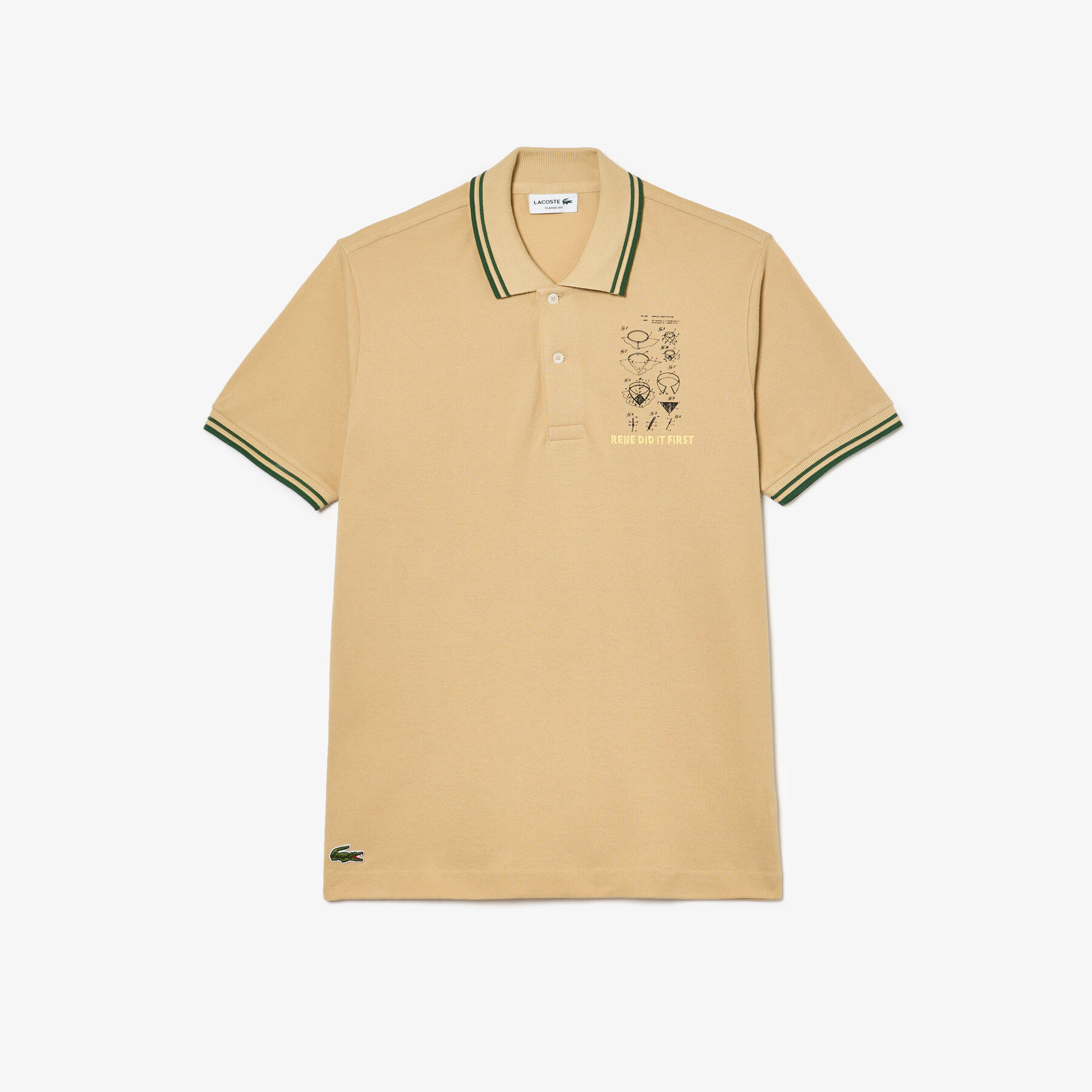 lacoste original l 12 12 embroidered patent cotton polo shirt