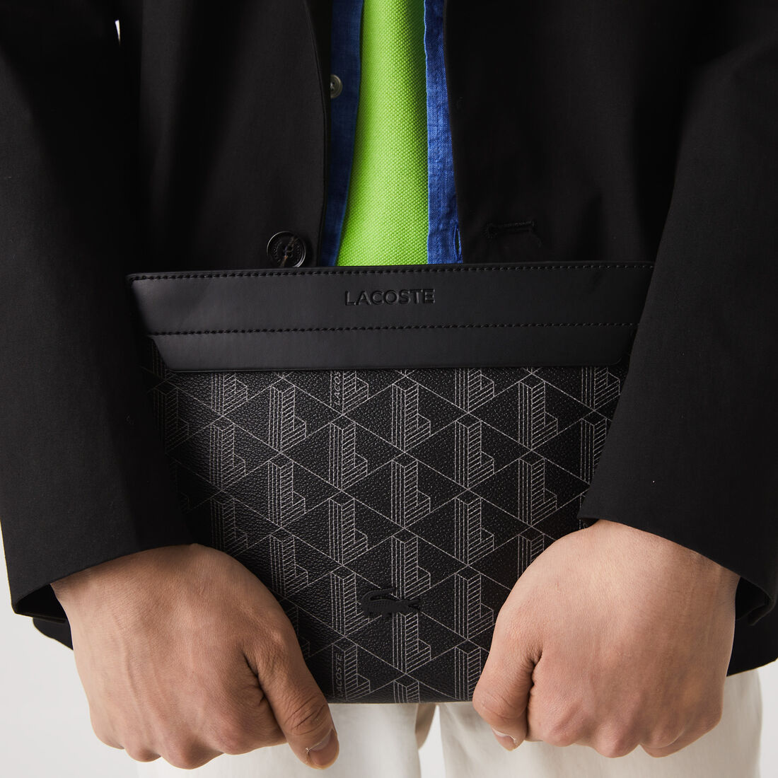 Men's The Blend Monogram Print Canvas Toiletry Bag Men's The Blend Monogram Print Canvas Toiletry Bag