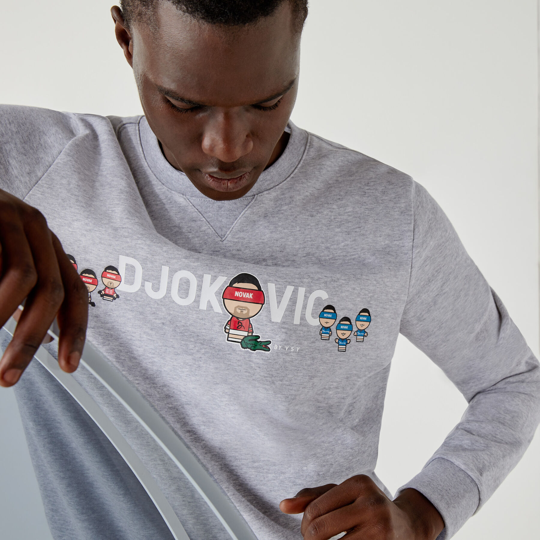 Men's Lacoste SPORT Collab Youssef SY In Fleece Sweatshirt men s lacoste sport collab youssef sy in fleece sweatshirt