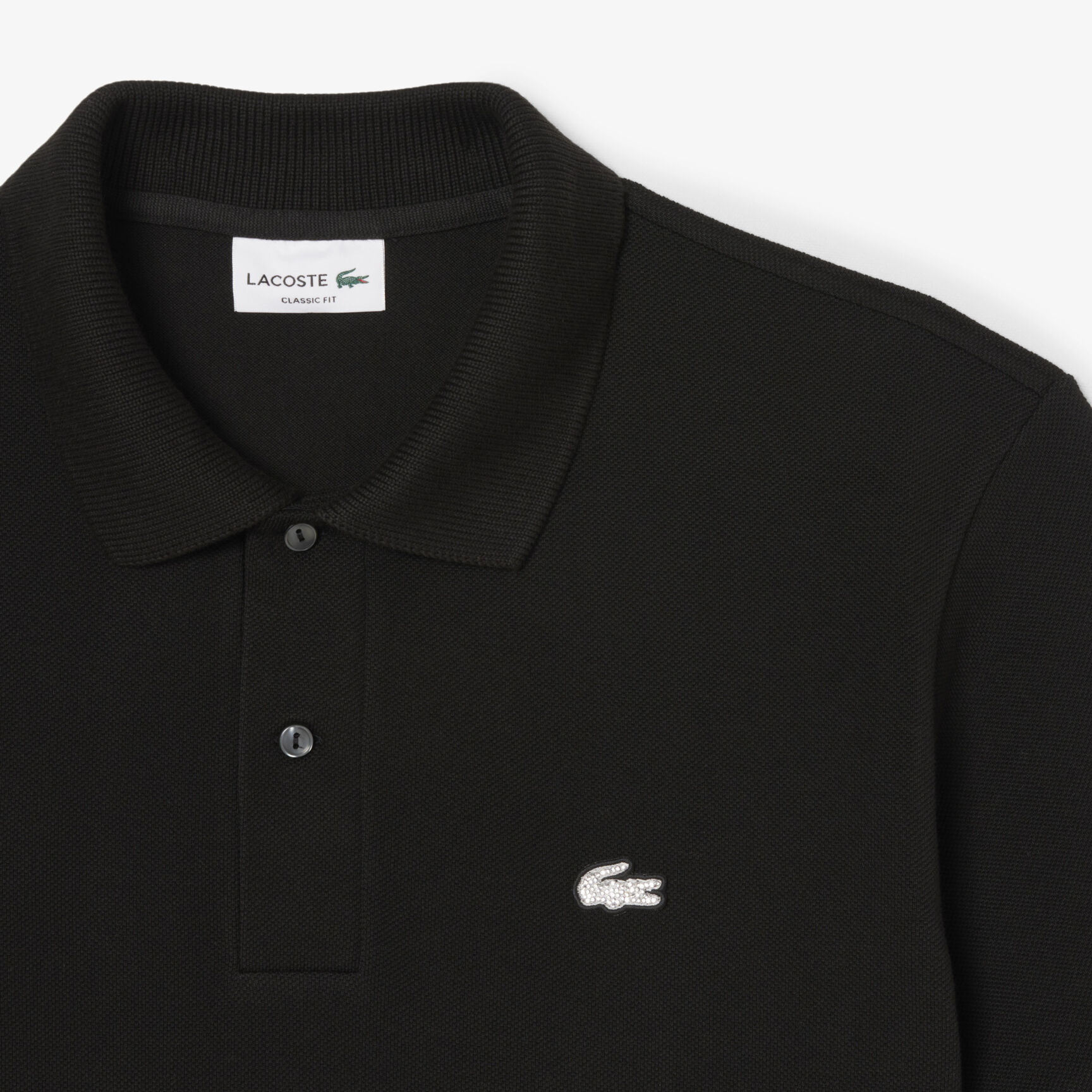 Classic Fit Diamante Crocodile Pique Polo Shirt