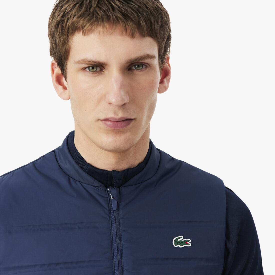 lacoste sport quilted vest