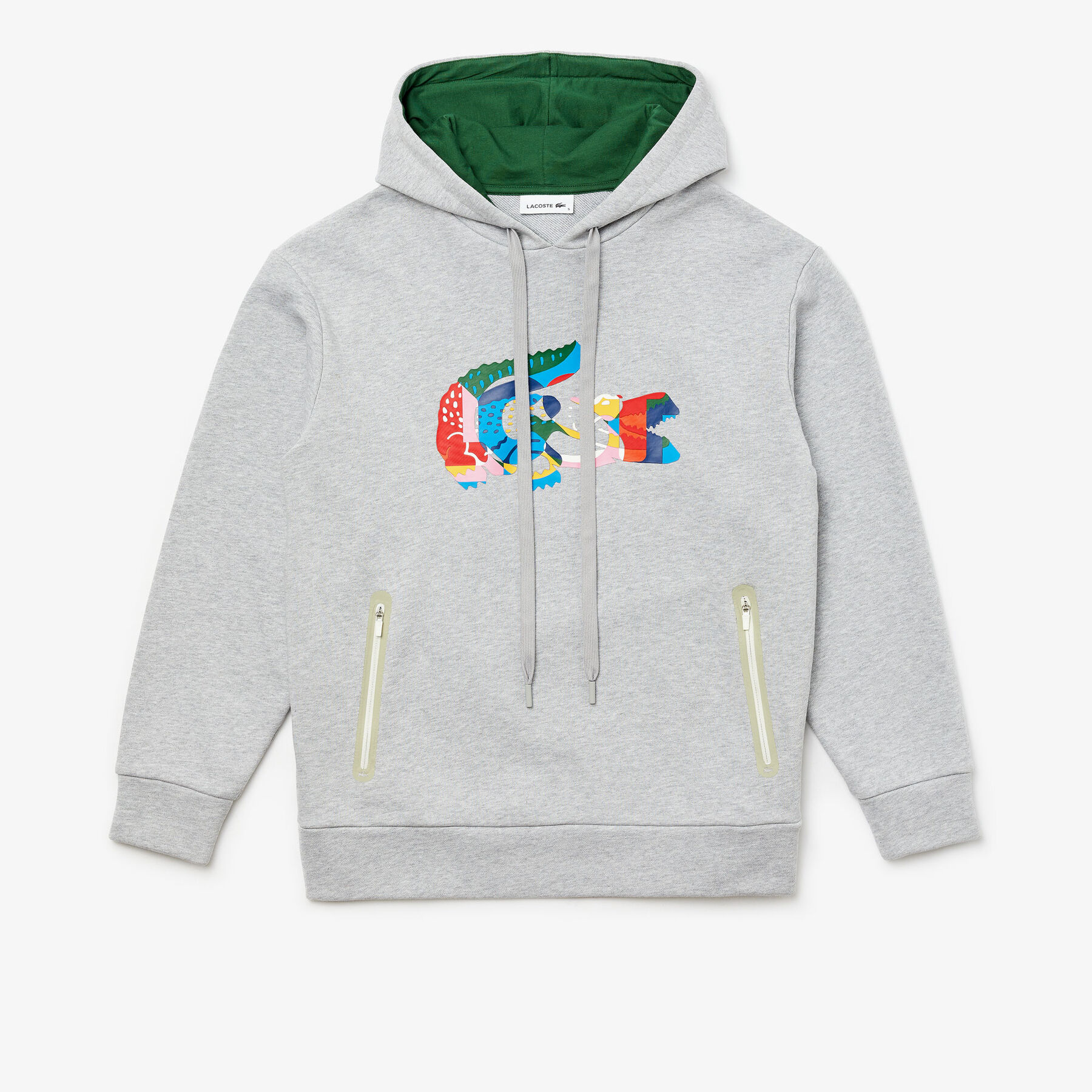 Women's Oversized Crocodile Print Hooded Fleece Sweatshirt lacoste women s oversized crocodile print hooded fleece sweatshirt