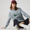Women’s Crew Neck Vintage Print Lightweight Cotton Fleece Sweatshirt lacoste women s crew neck vintage print lightweight cotton fleece sweatshirt