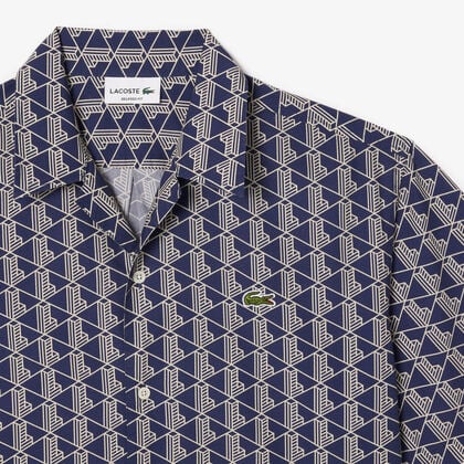 Short Sleeved Monogram Print Shirt Short Sleeved Monogram Print Shirt