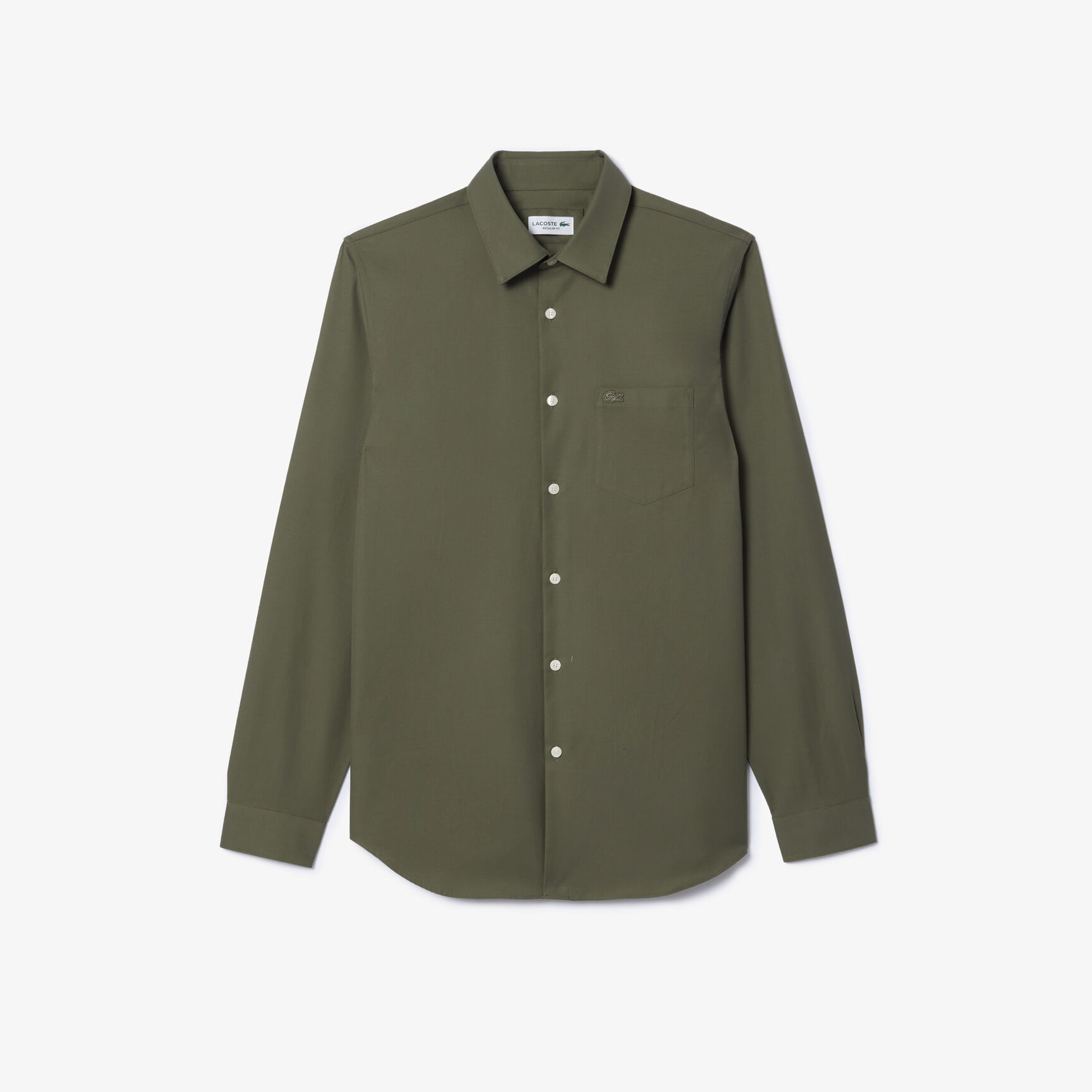 قميص بوبلين قطني بقصّة عادية