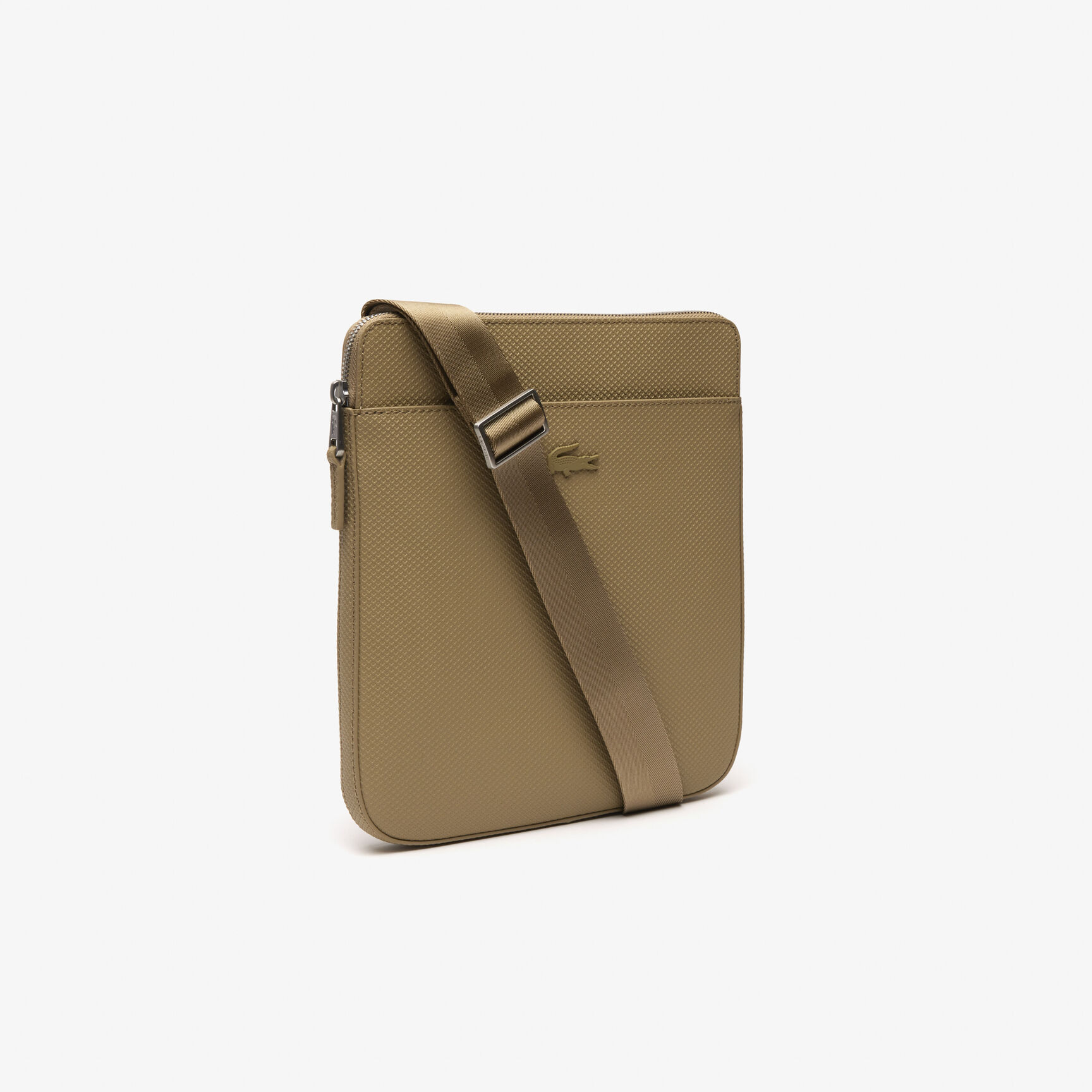 Men's Chantaco Matte Pique Leather Flat Zip Bag