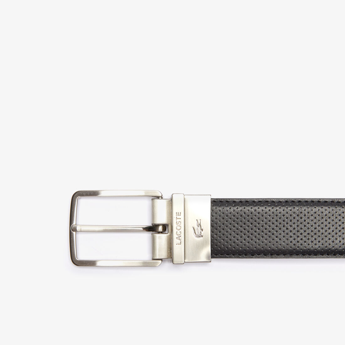 Men's Lacoste Engraved Buckle Reversible Piqué Leather Belt Men's Lacoste Engraved Buckle Reversible Piqué Leather Belt