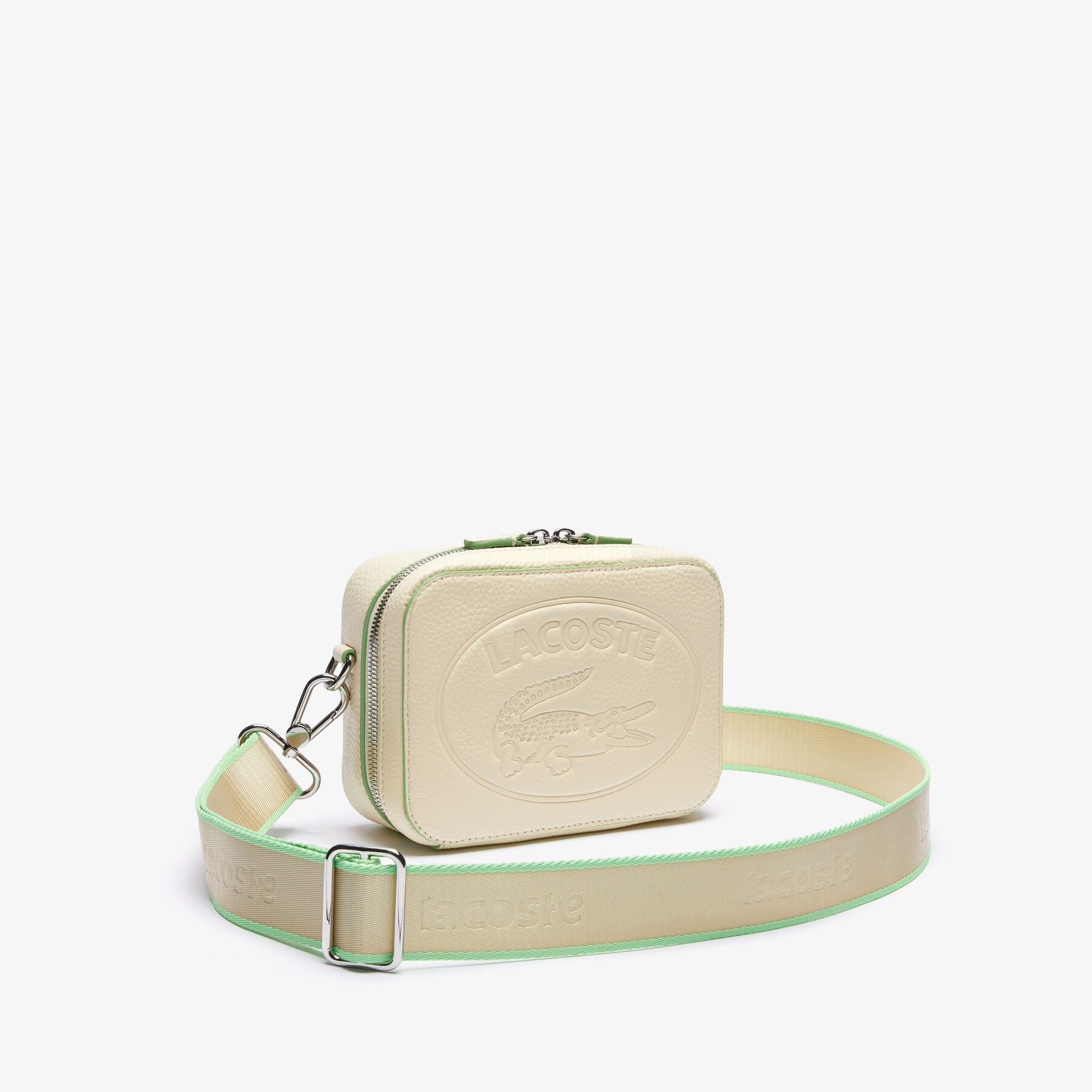 Women’s Croco Crew Detachable Shoulder Strap Grained Leather Bag lacoste women s croco crew detachable shoulder strap grained leather bag
