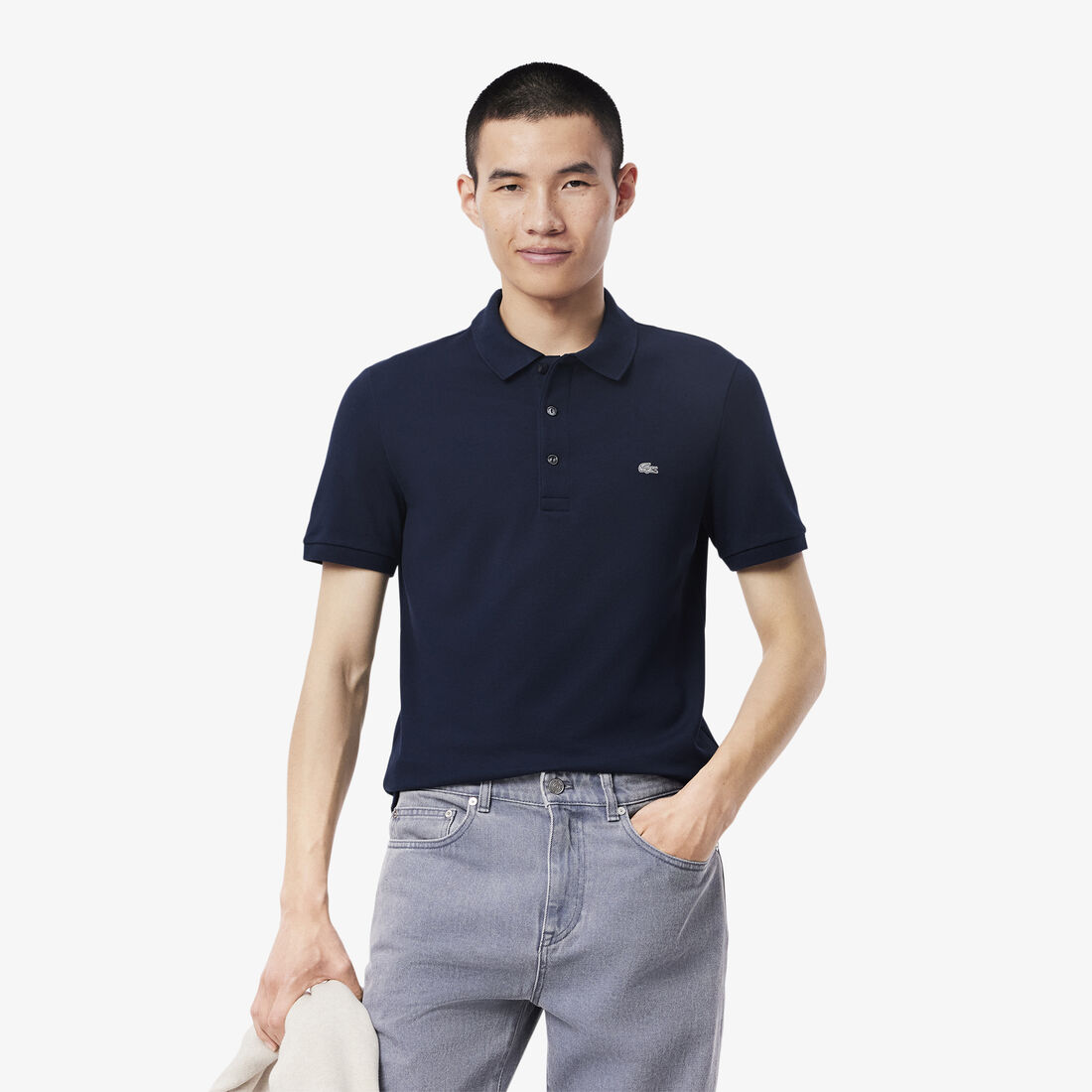 Slim Fit Stretch Petit Pique Polo Shirt