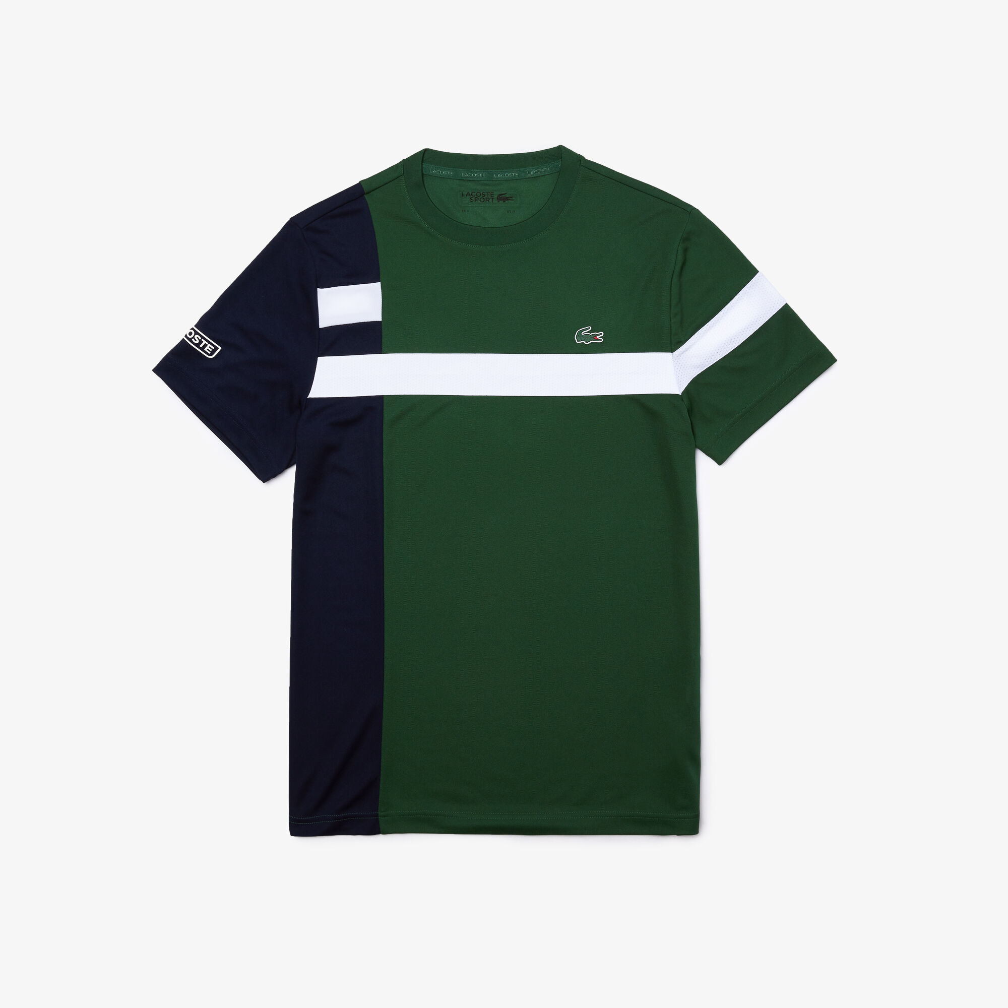 Men's Lacoste SPORT Colourblock Breathable Piqué Tennis T-shirt