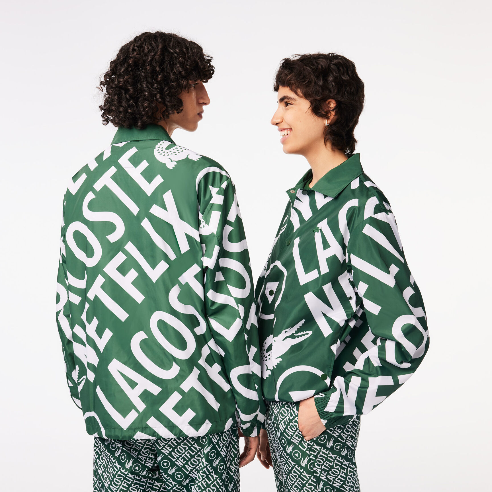 Unisex Lacoste x Netflix Printed Polo Jacket