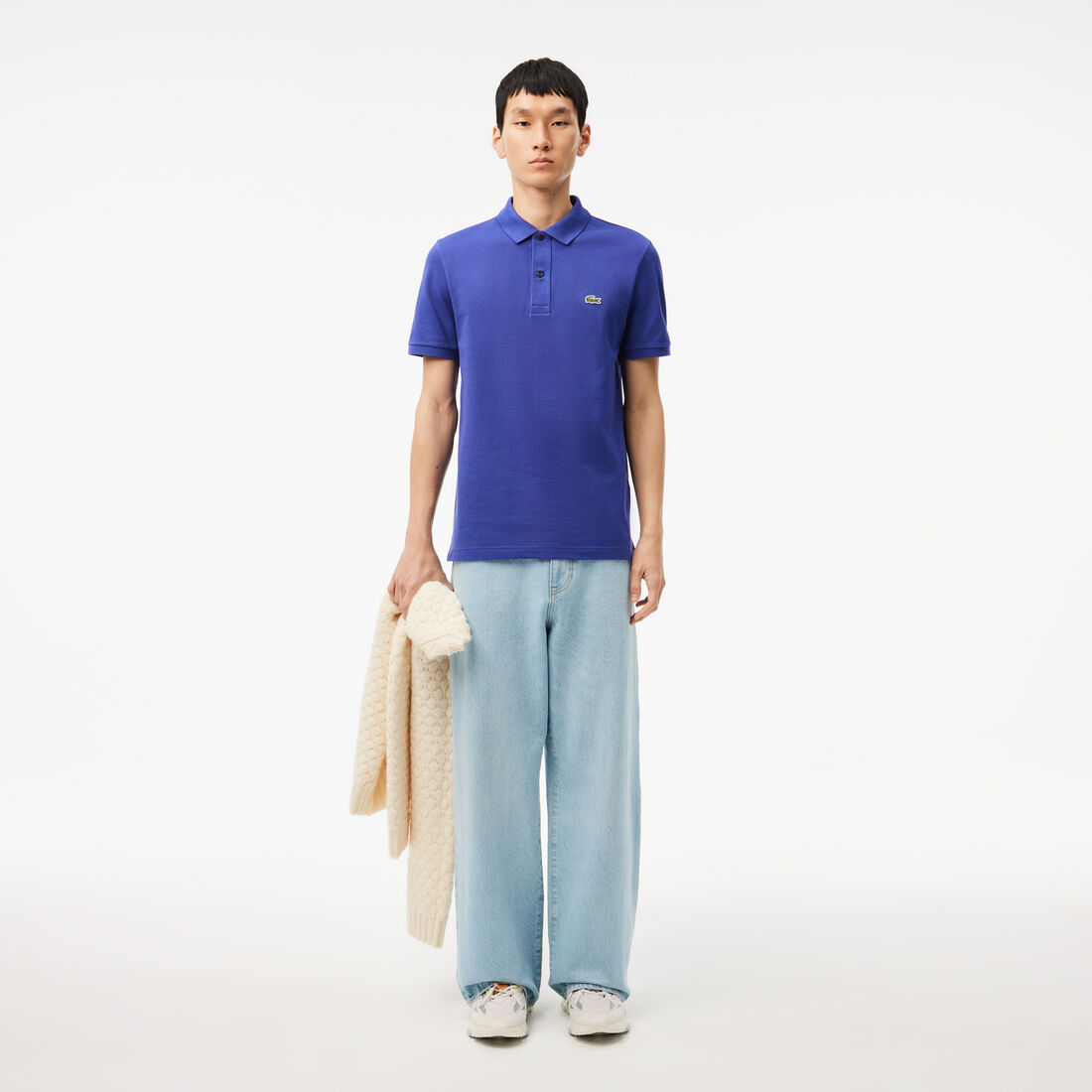 قميص بولو بيكيه بقصة ضيقة L.12.12 قميص بولو بيكيه بقصة ضيقة L.12.12