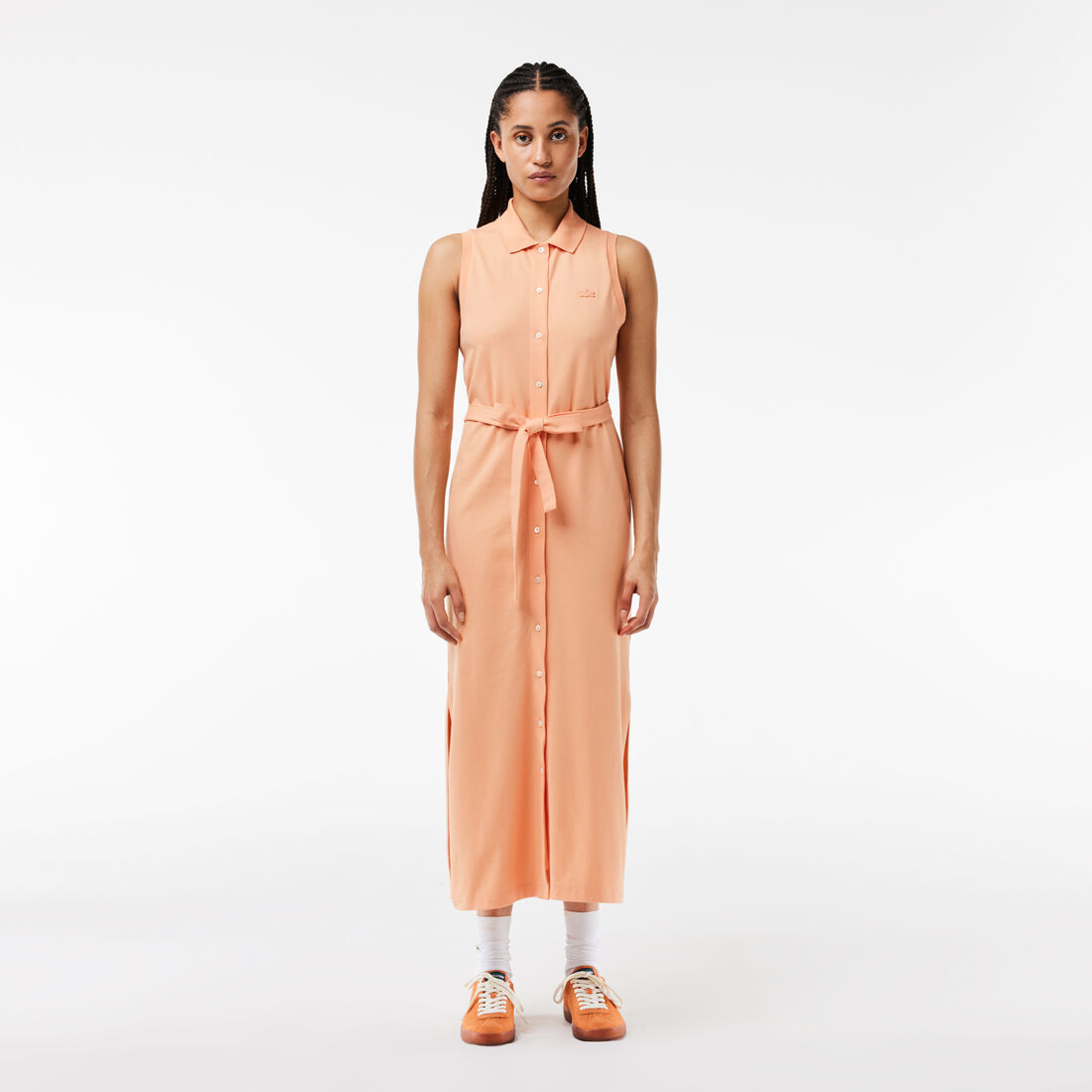 Long Stretch Mini Pique Polo Dress