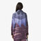 lacoste oversized landscape print satin shirt