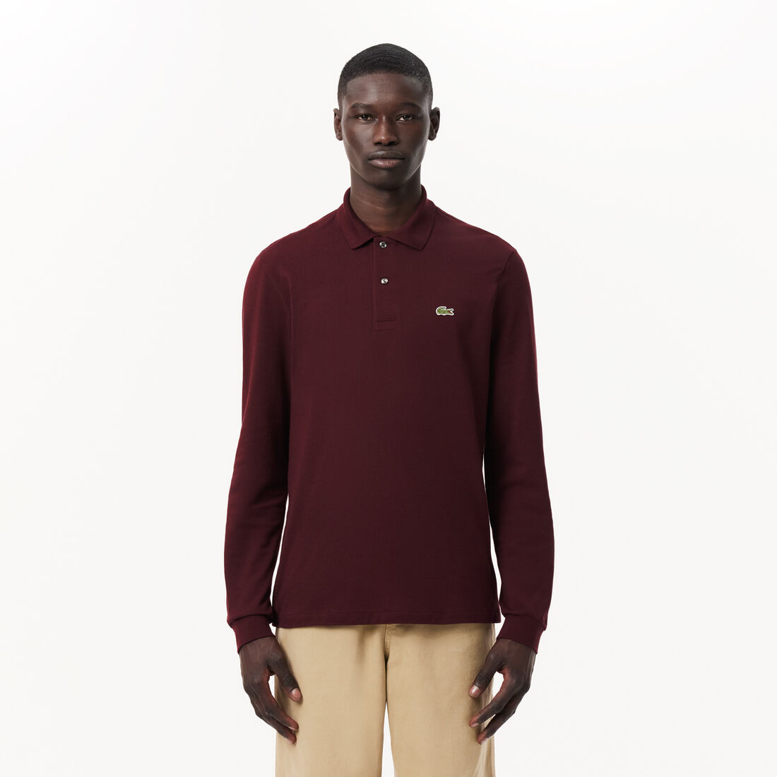 Classic Fit Long Sleeved L.12.12 Polo Shirt
