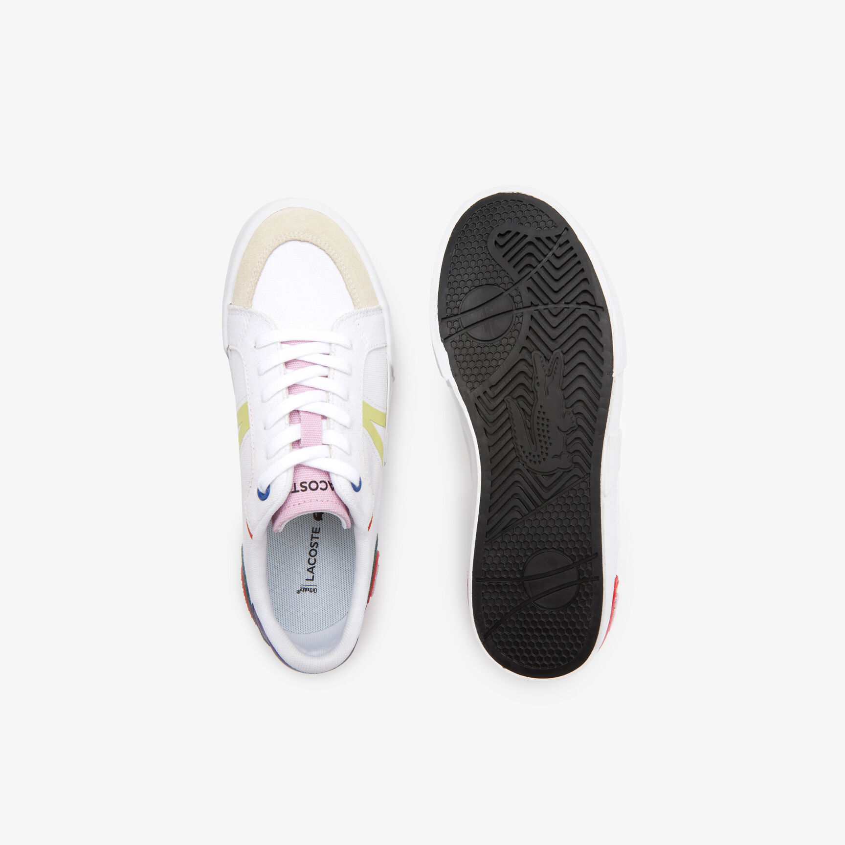 Women's Lacoste L004 Textile Colour-Pop Trainers Women's Lacoste L004 Textile Colour-Pop Trainers
