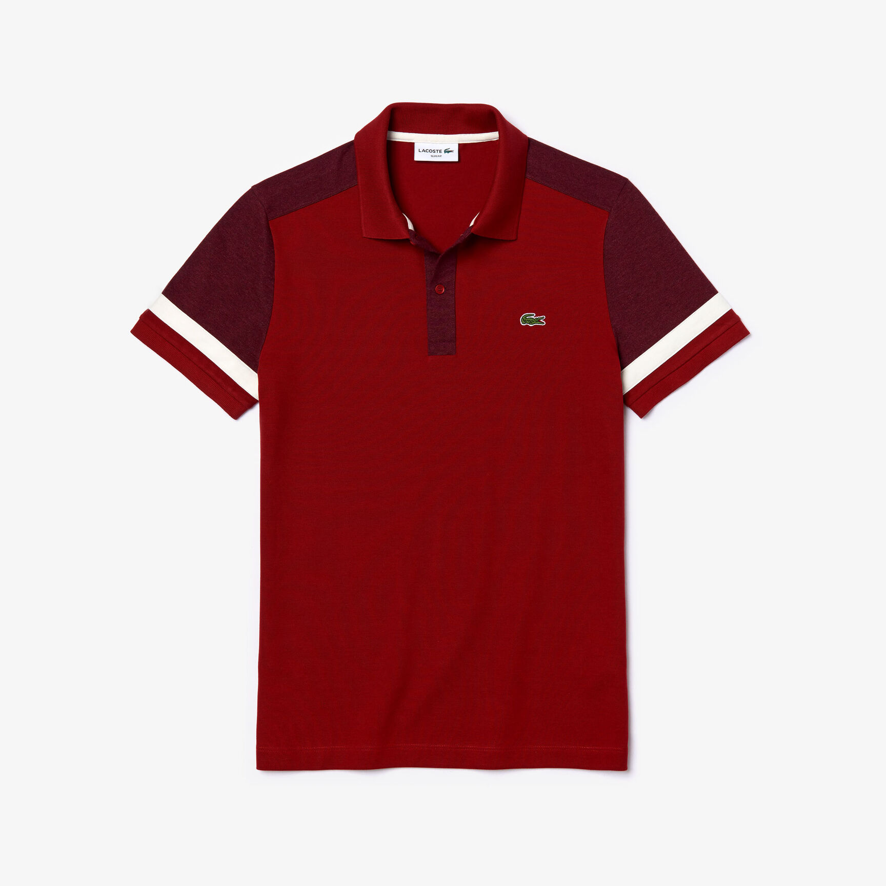 قميص بولو للرجال من قطن بيكيه المرن، ذو قصة ضيقة من Lacoste قميص بولو للرجال من قطن بيكيه المرن، ذو قصة ضيقة من Lacoste
