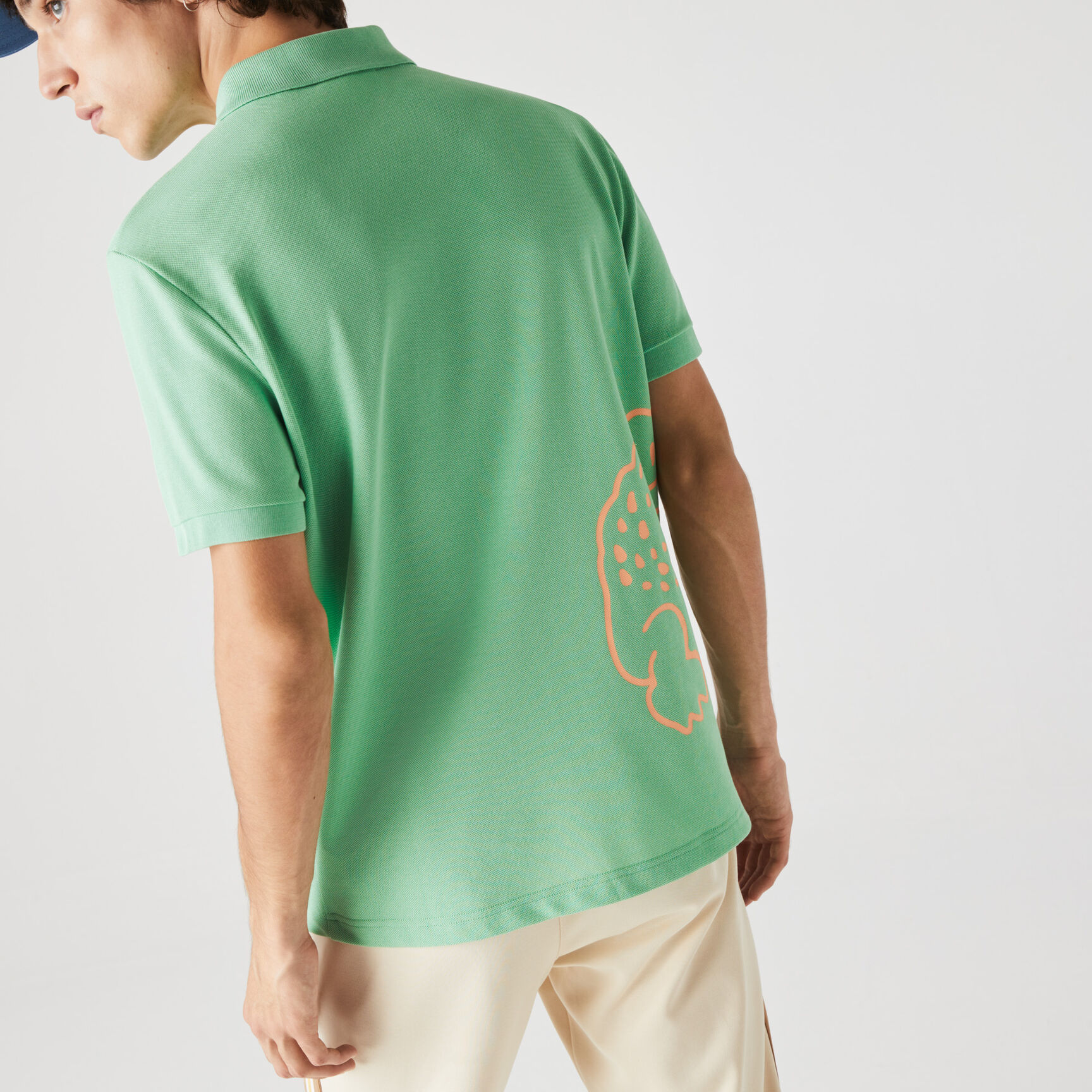 Men&rsquo;s Lacoste Regular Fit Crocodile Print Cotton Piqu&eacute; Polo