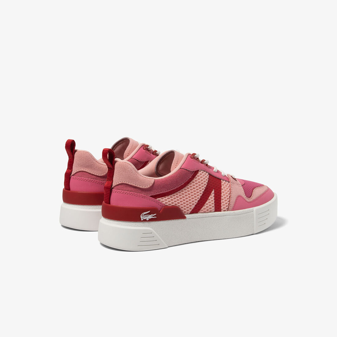 Women's Lacoste L002 Leather Heel Pop Trainers Women's Lacoste L002 Leather Heel Pop Trainers