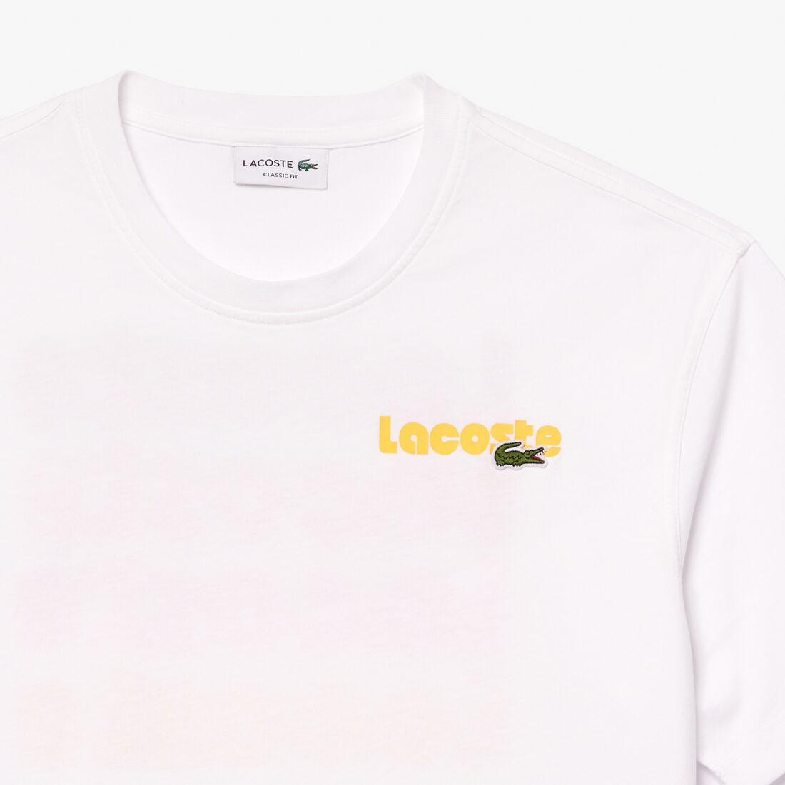 Washed Effect Ombré Lacoste Print T-shirt Washed Effect Ombré Lacoste Print T-shirt