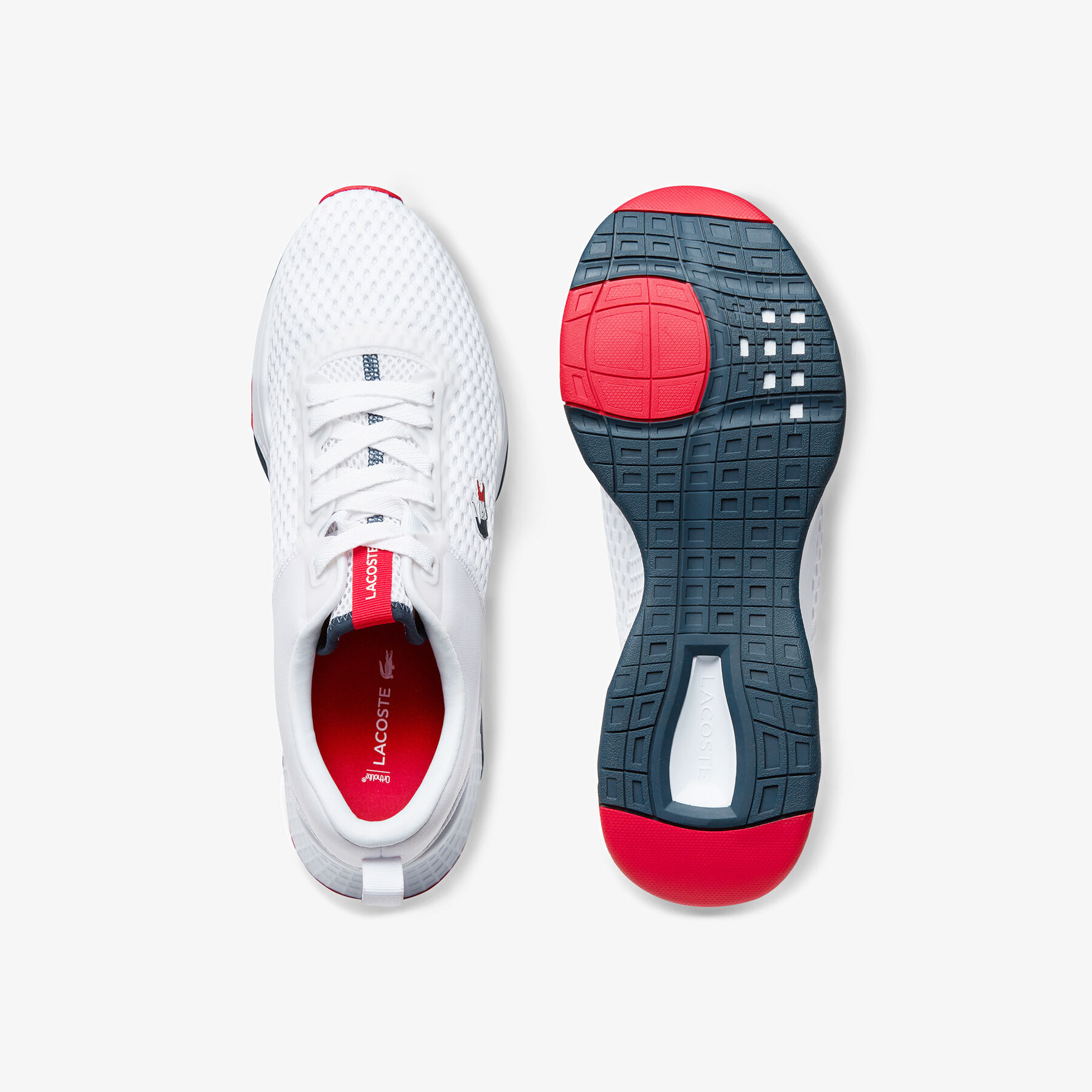 Men's Court-Drive Textured Textile Trainers lacoste men s court drive textured textile trainers