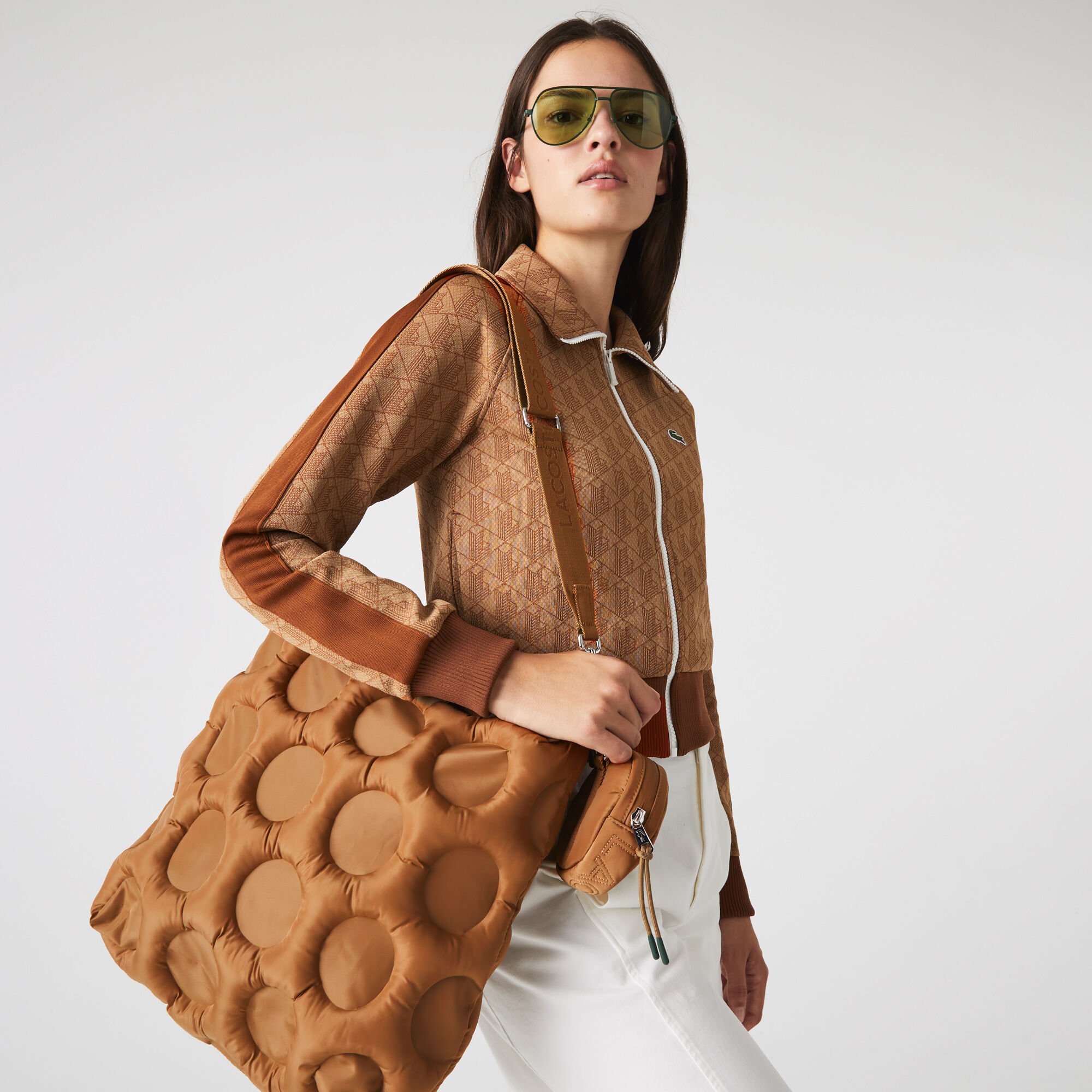 Women s Lacoste Golf Ball Effect Padded Bucket Bag