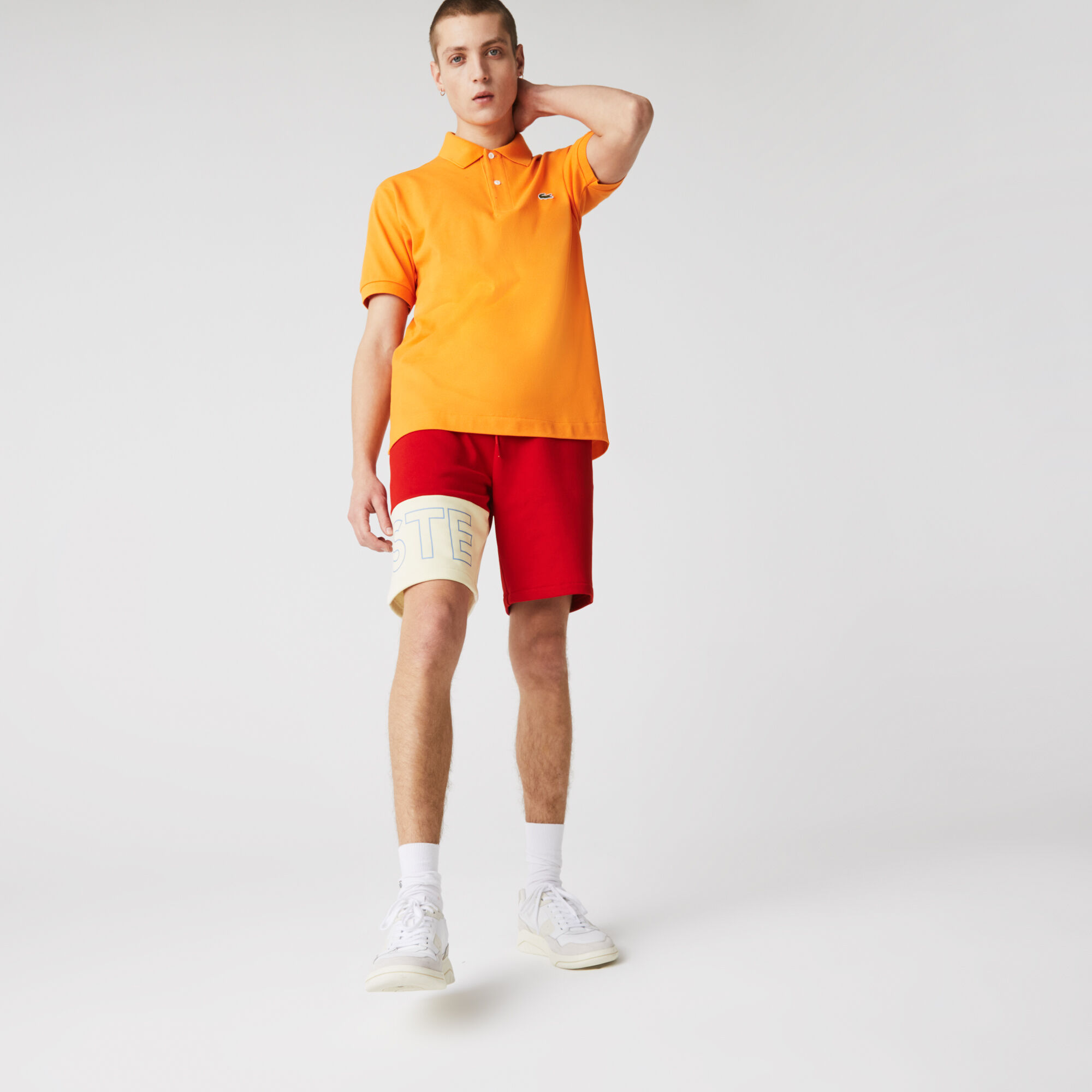 Men’s Lettered Colorblock Fleece Shorts Men’s Lettered Colorblock Fleece Shorts