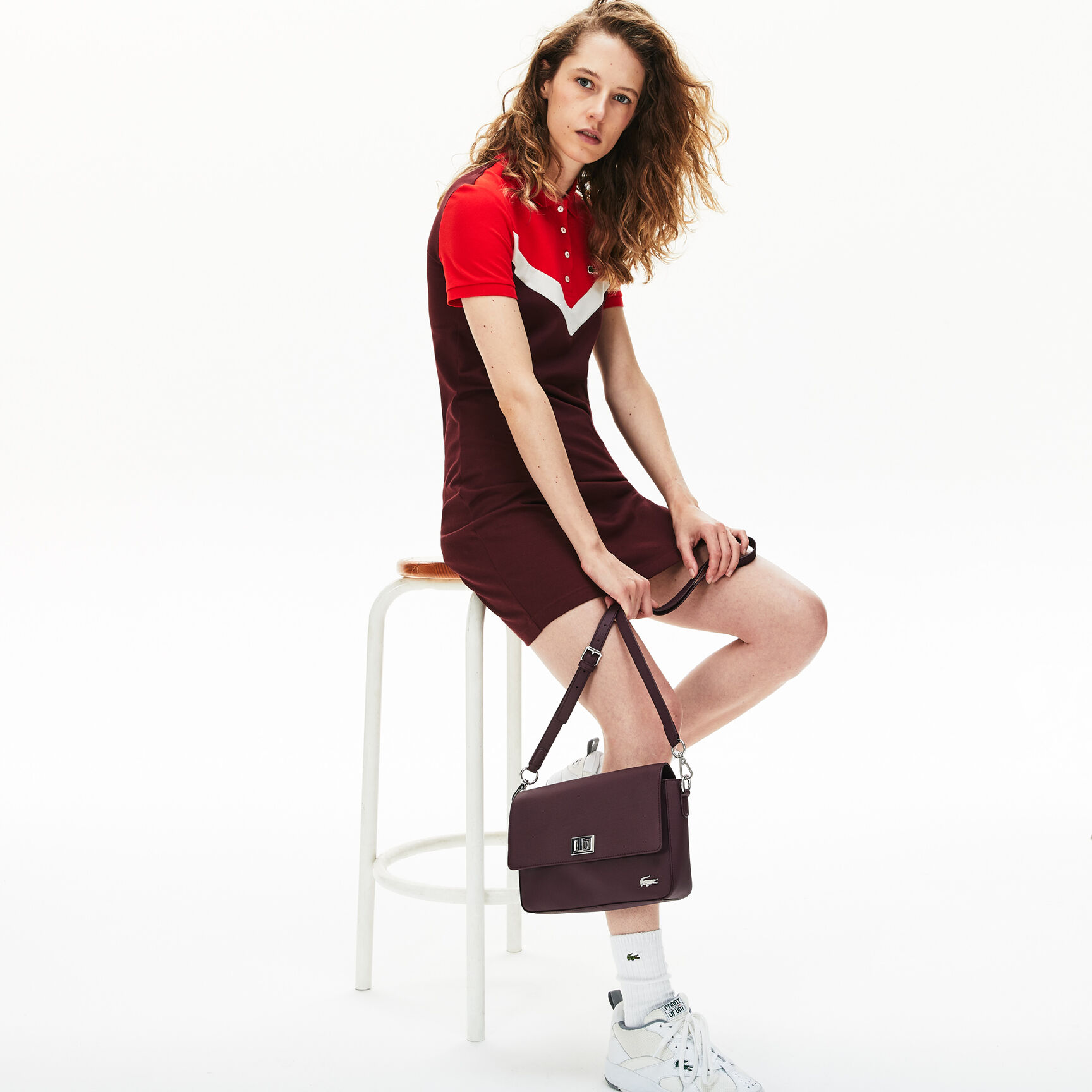 Women's Daily Classic Coated Piqué Canvas Clasp Shoulder Bag Women's Daily Classic Coated Piqué Canvas Clasp Shoulder Bag