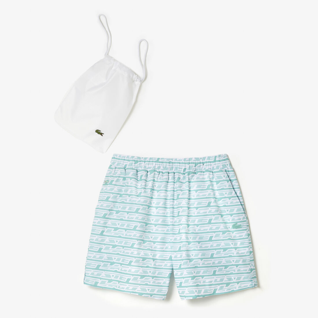 شورت سباحة لاكوست بنقشة بلونين تدويره للرجال شورت سباحة لاكوست بنقشة بلونين تدويره للرجال