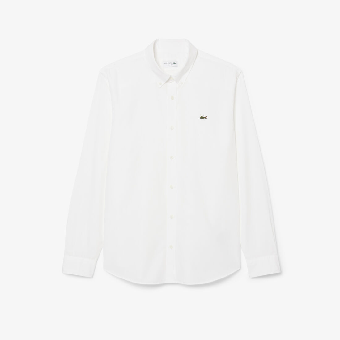 lacoste regular fit stretch poplin shirt