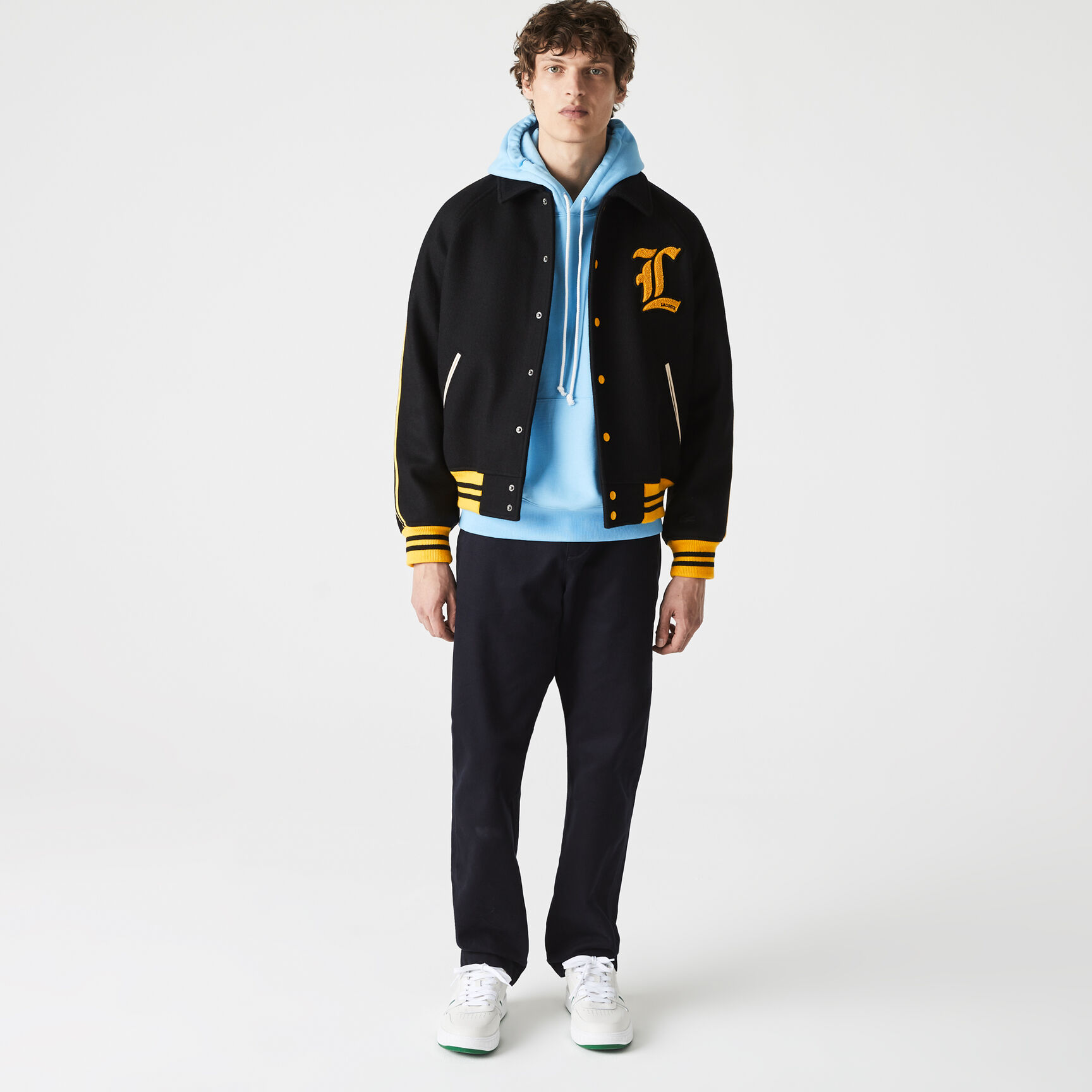 جاكيت من الصوف المخلوط بنمط تيدي من مجموعة Lacoste L!VE جاكيت من الصوف المخلوط بنمط تيدي من مجموعة Lacoste L!VE