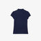 Scalloped Collar Mini Pique Polo Shirt