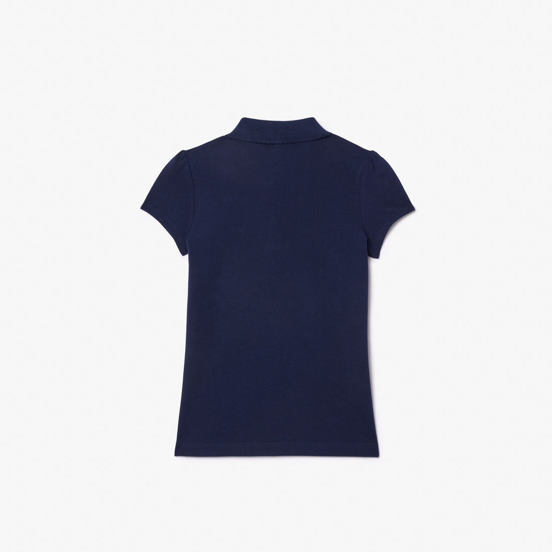 Scalloped Collar Mini Pique Polo Shirt Scalloped Collar Mini Pique Polo Shirt