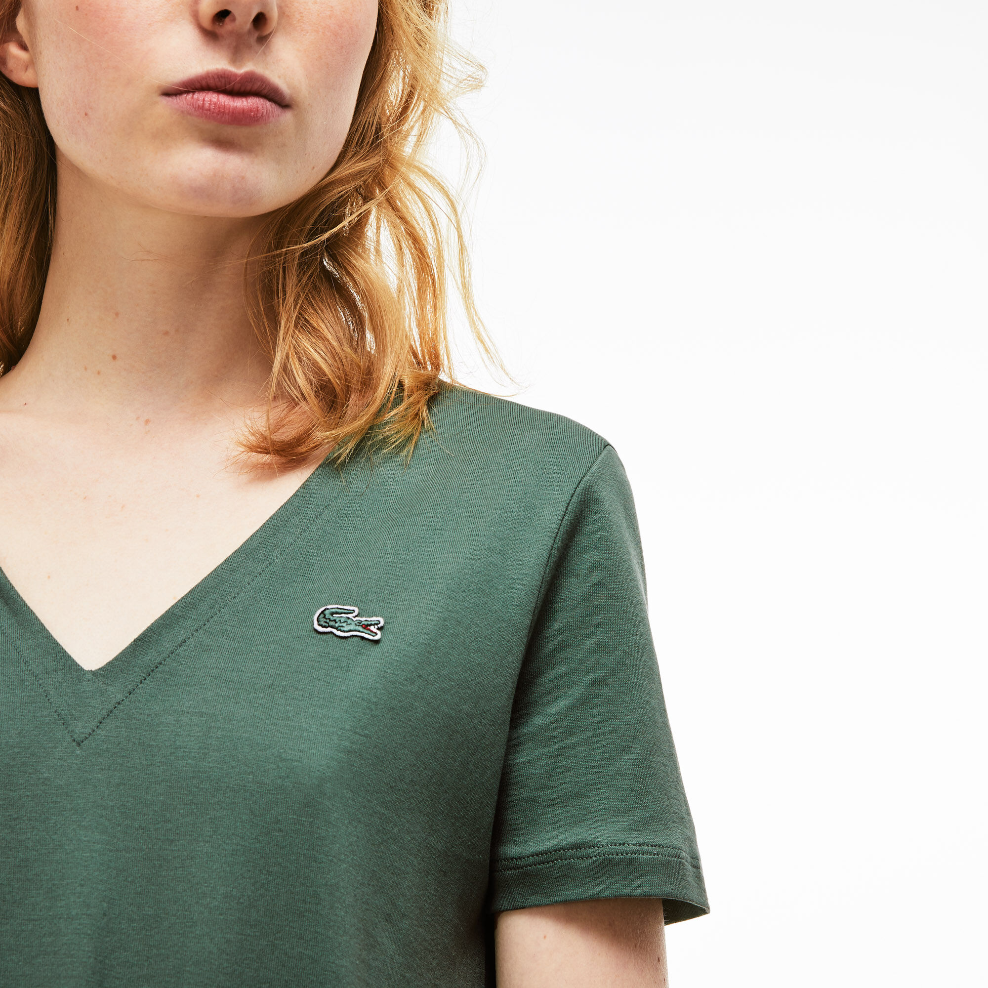 Women's Slim Fit V-Neck Cotton Jersey T-shirt Women's Slim Fit V-Neck Cotton Jersey T-shirt