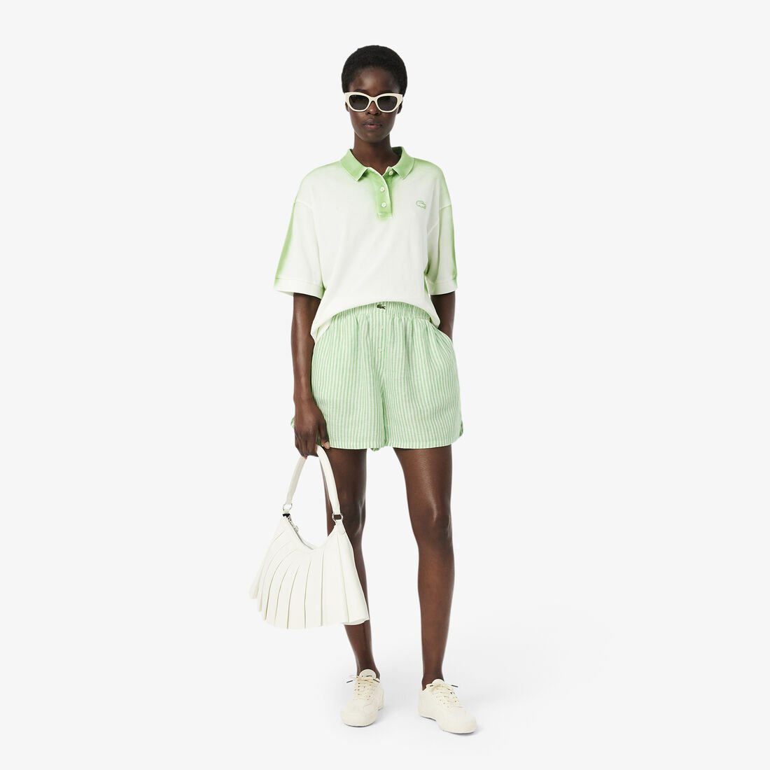 Loose Striped Linen Shorts